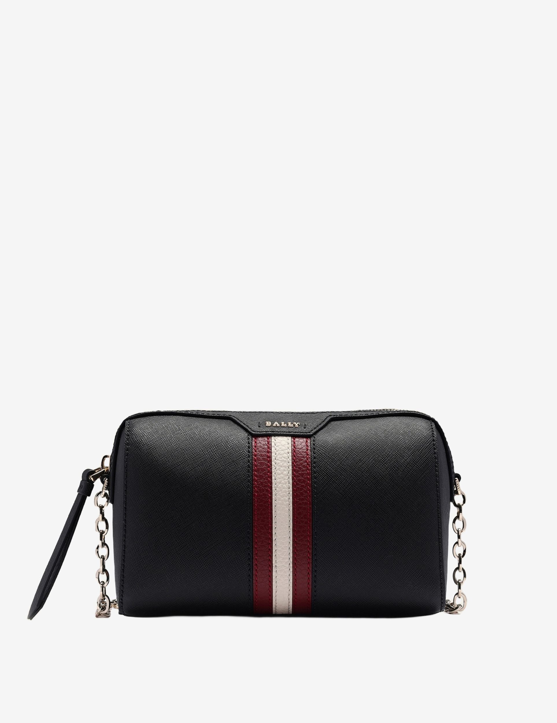 Women's Black Leather Crossbody Shoulder Bag - Damen - Bally - 01