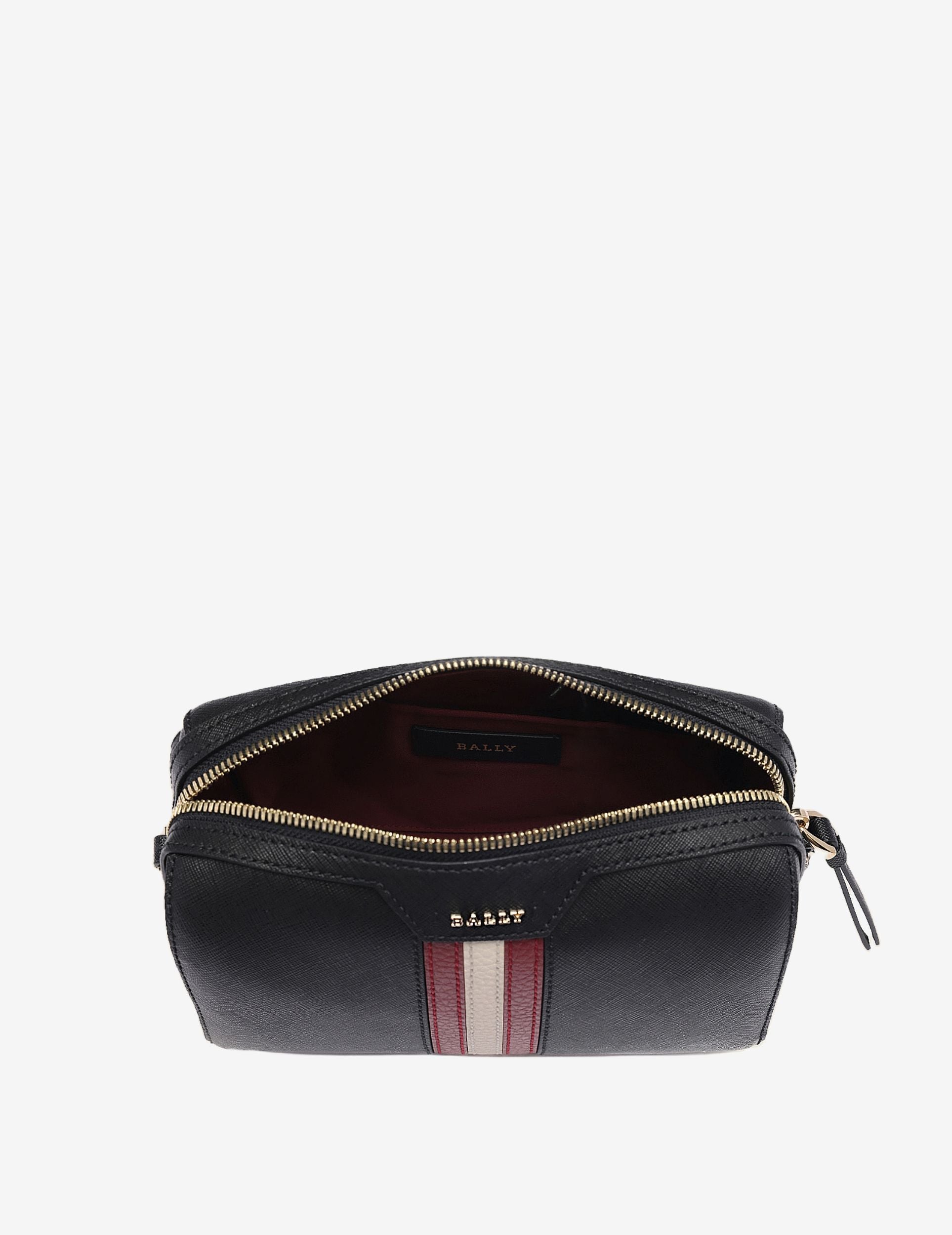 Women's Black Leather Crossbody Shoulder Bag - Damen - Bally - 03