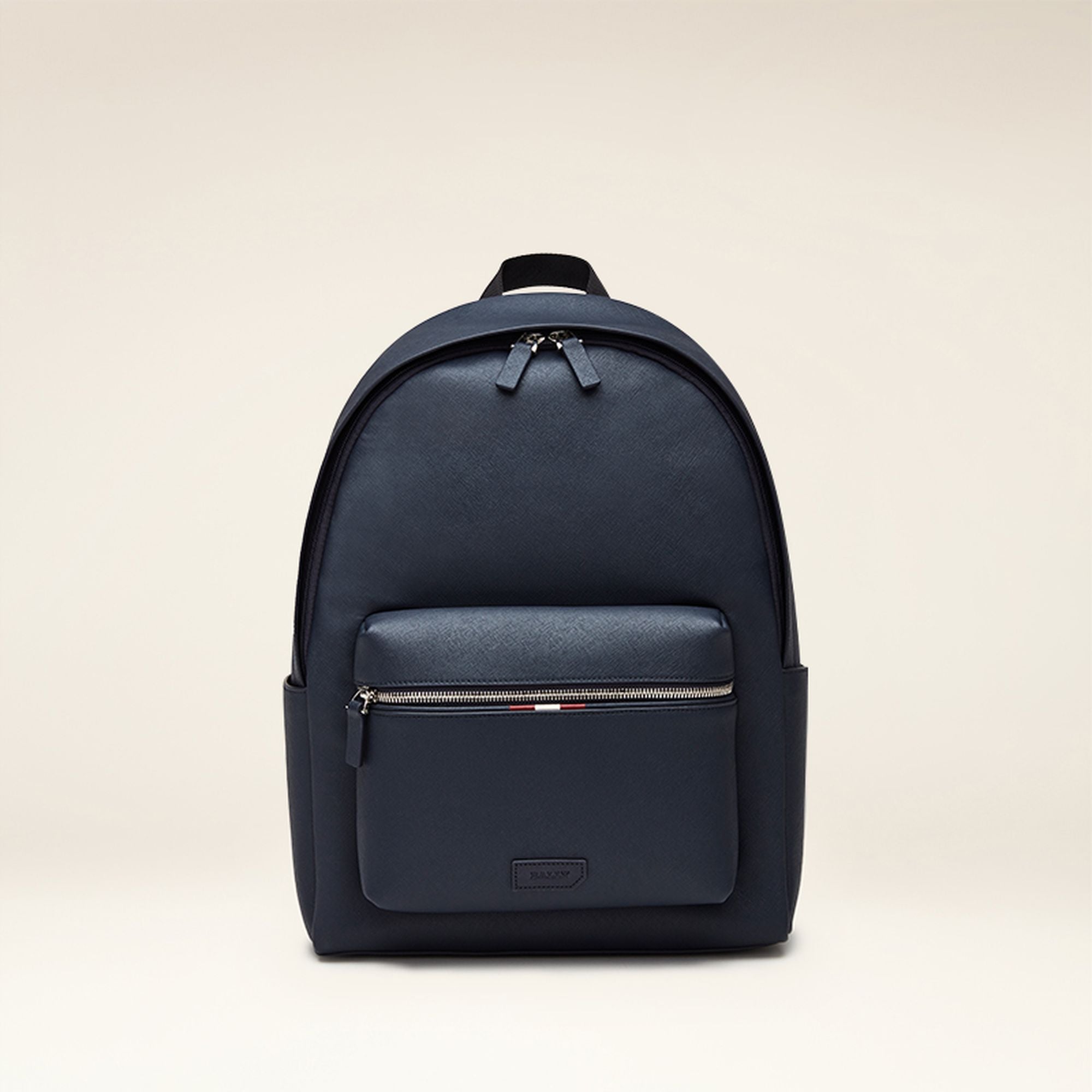 Men's Blue Leather Business Casual Backpack - Herren - Bally - 01