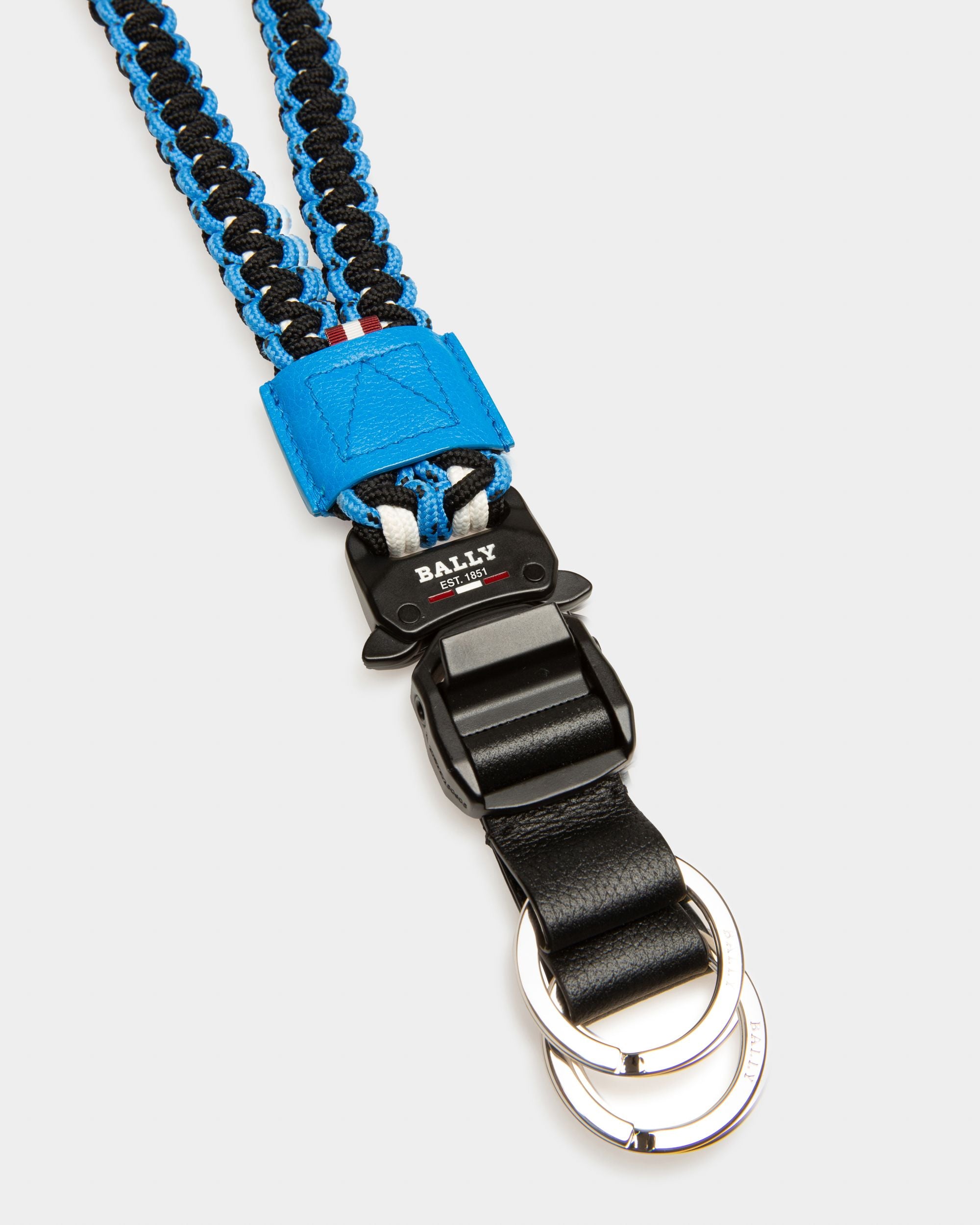 Paxthon Schlüsselanhänger Aus Blauem Und Schwarzem Stoff - Herren - Bally - 02