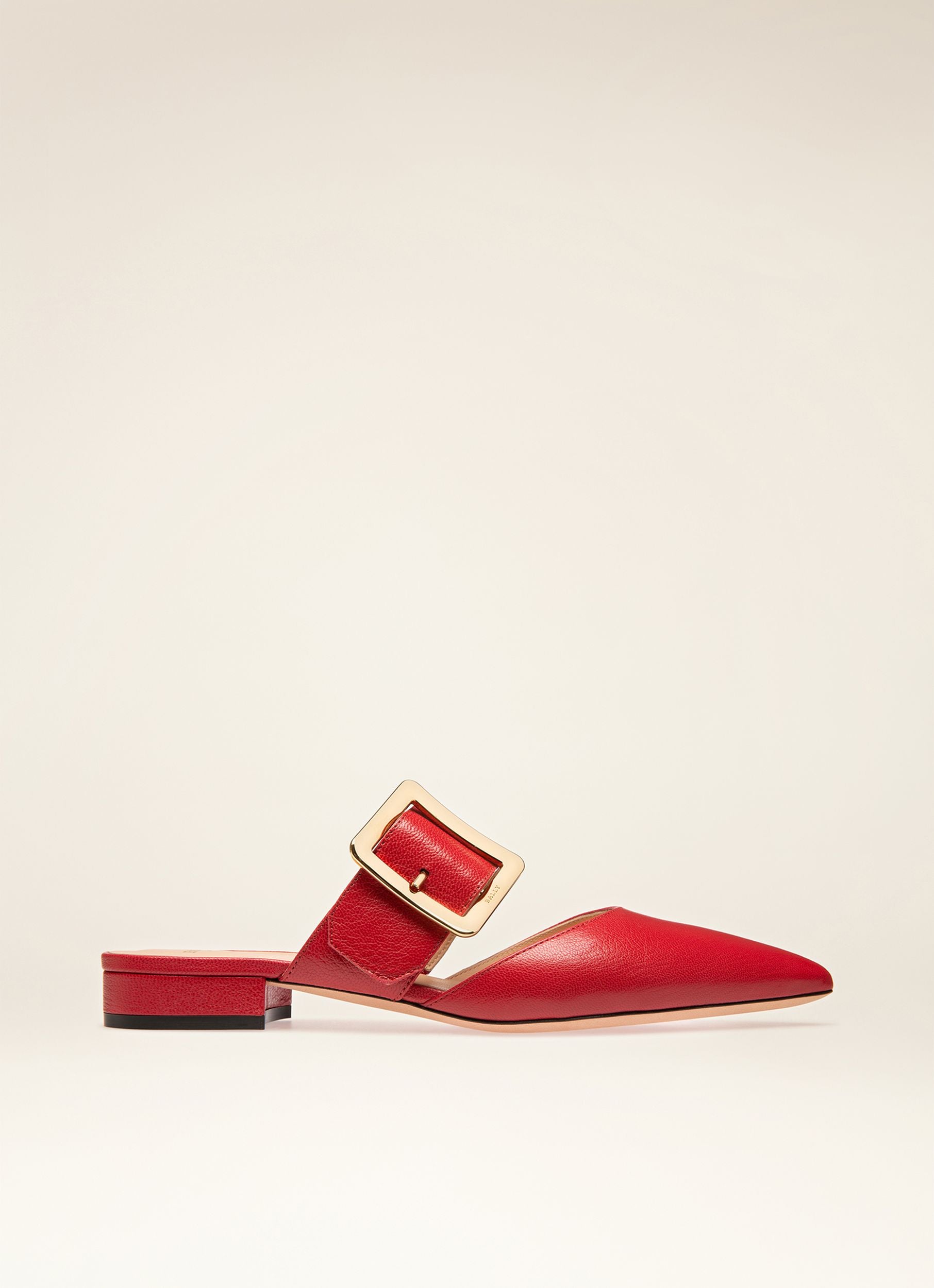 Jemina Flat Flache Damenpumps Aus Rotem Leder - Damen - Bally - 01