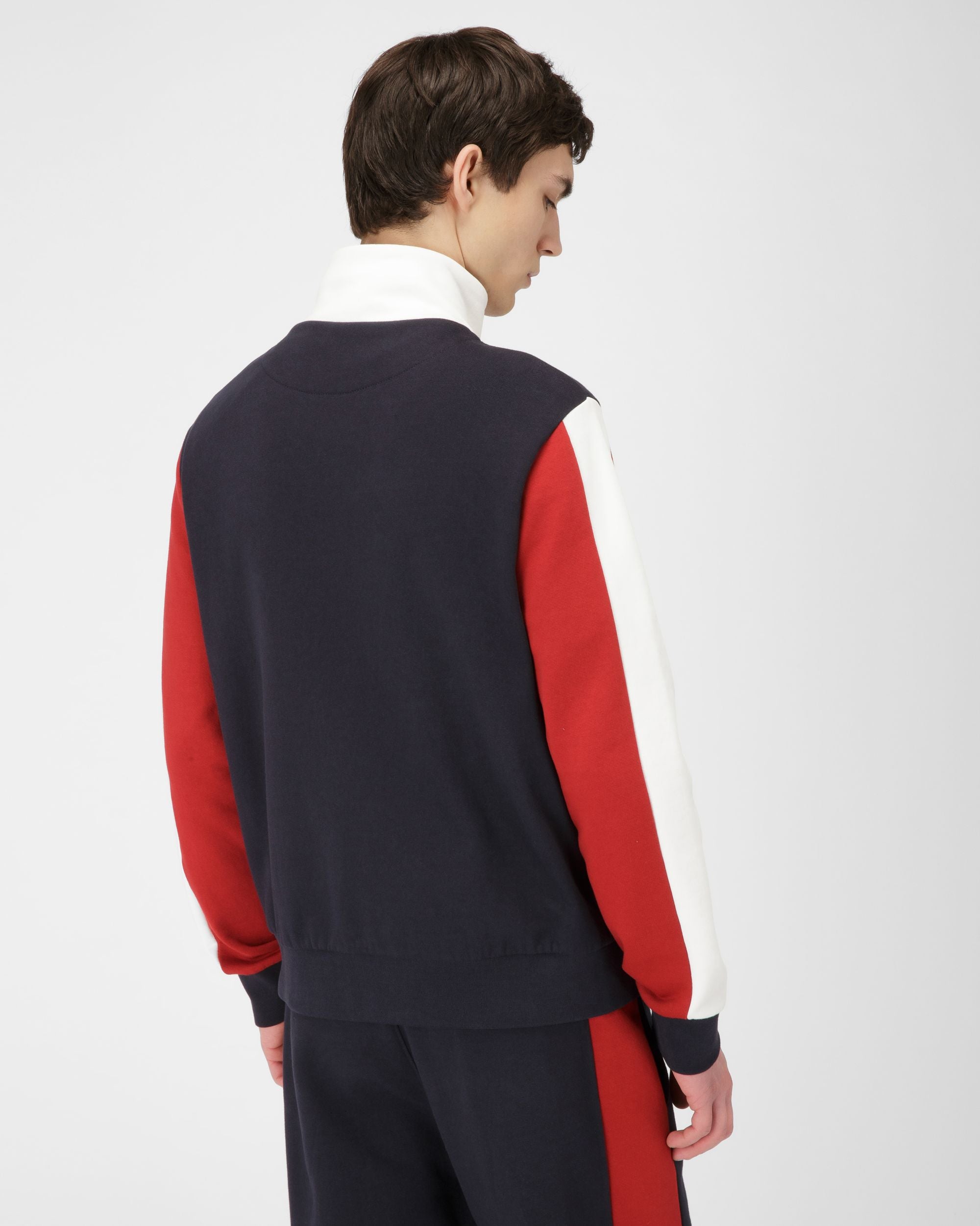 Oberteil Aus Baumwolle In Marineblau Und Bally-Rot - Herren - Bally - 03