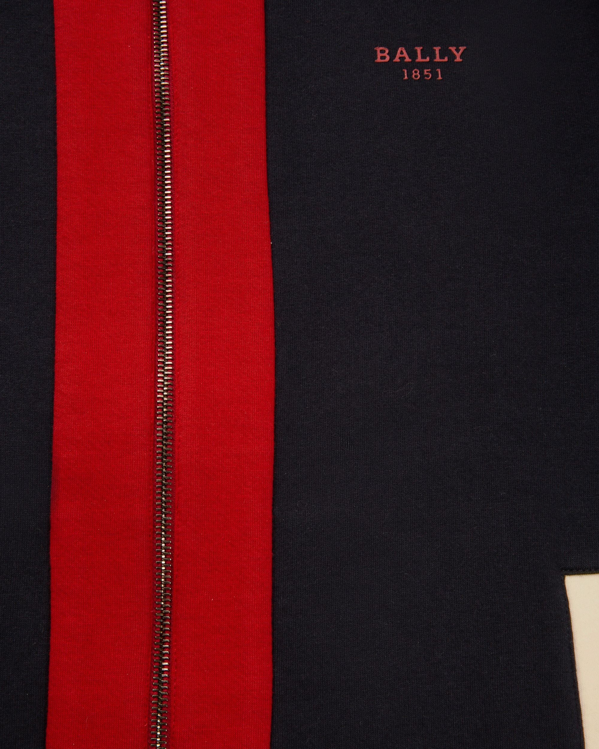 Oberteil Aus Baumwolle In Marineblau Und Bally-Rot - Herren - Bally - 07