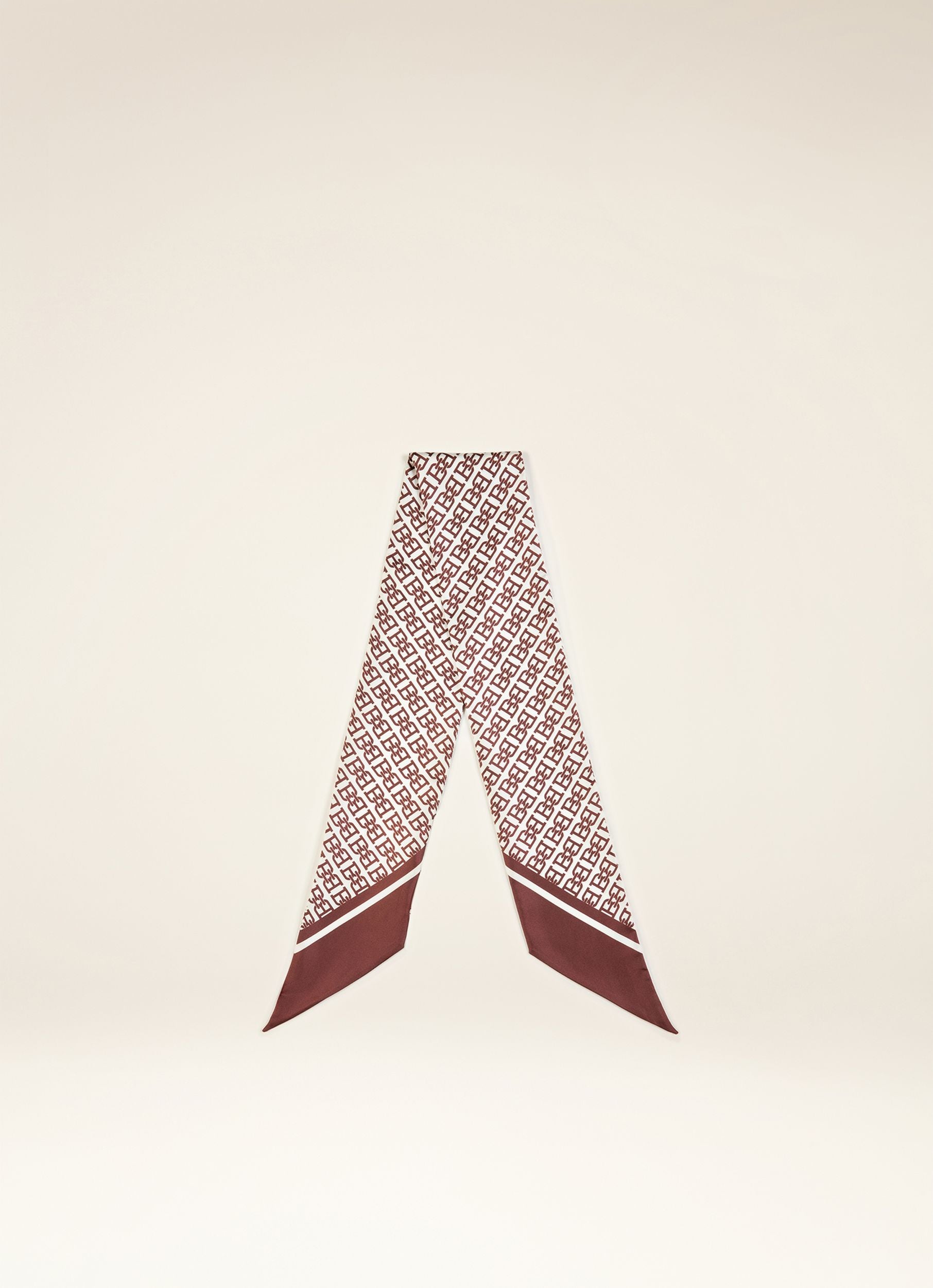 Bandeauschal Mit Bb-Monogramm Aus Traditionsroter Seide - Damen - Bally - 01