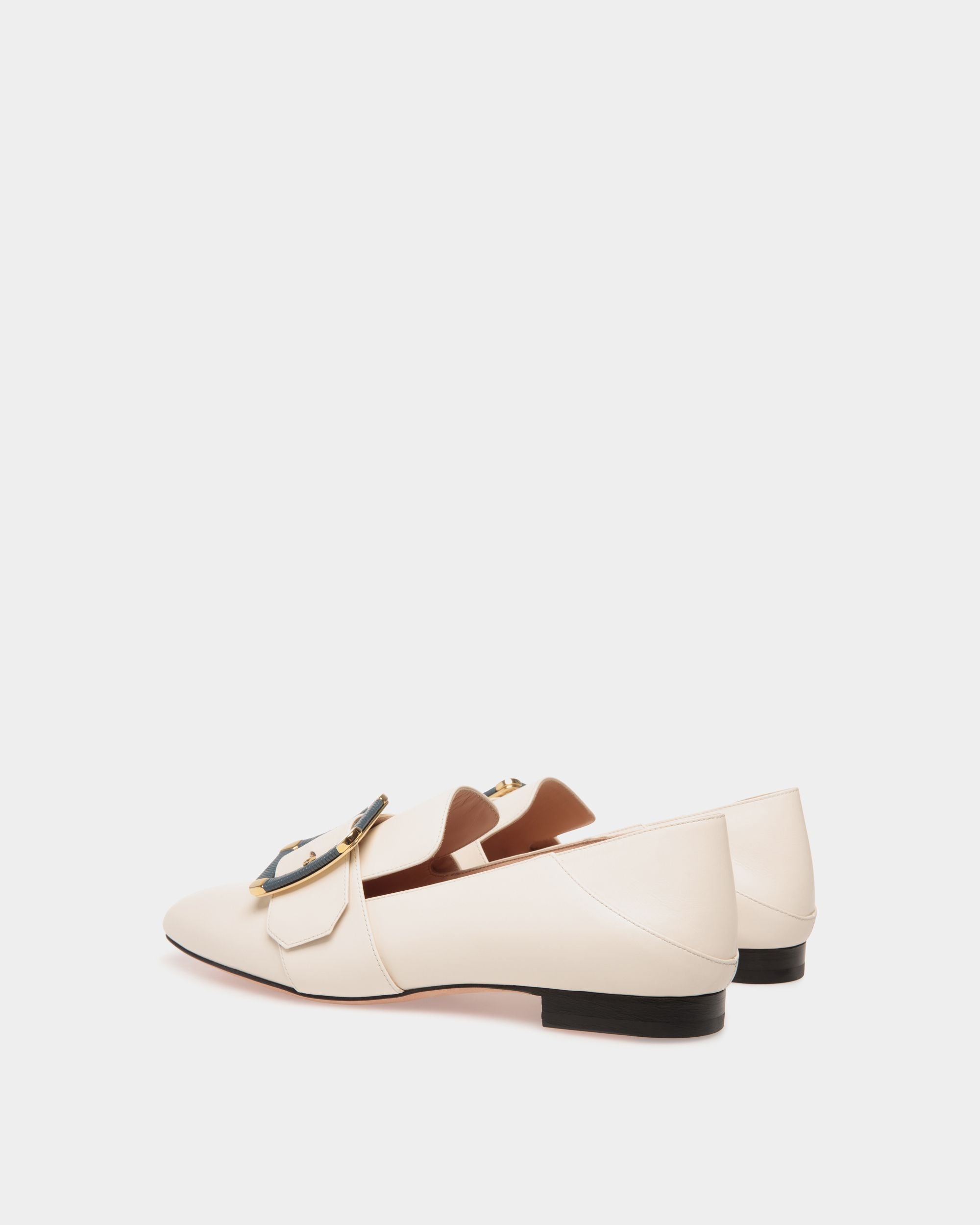 Bell Du Jour Flats In White Leather - Damen - Bally - 03