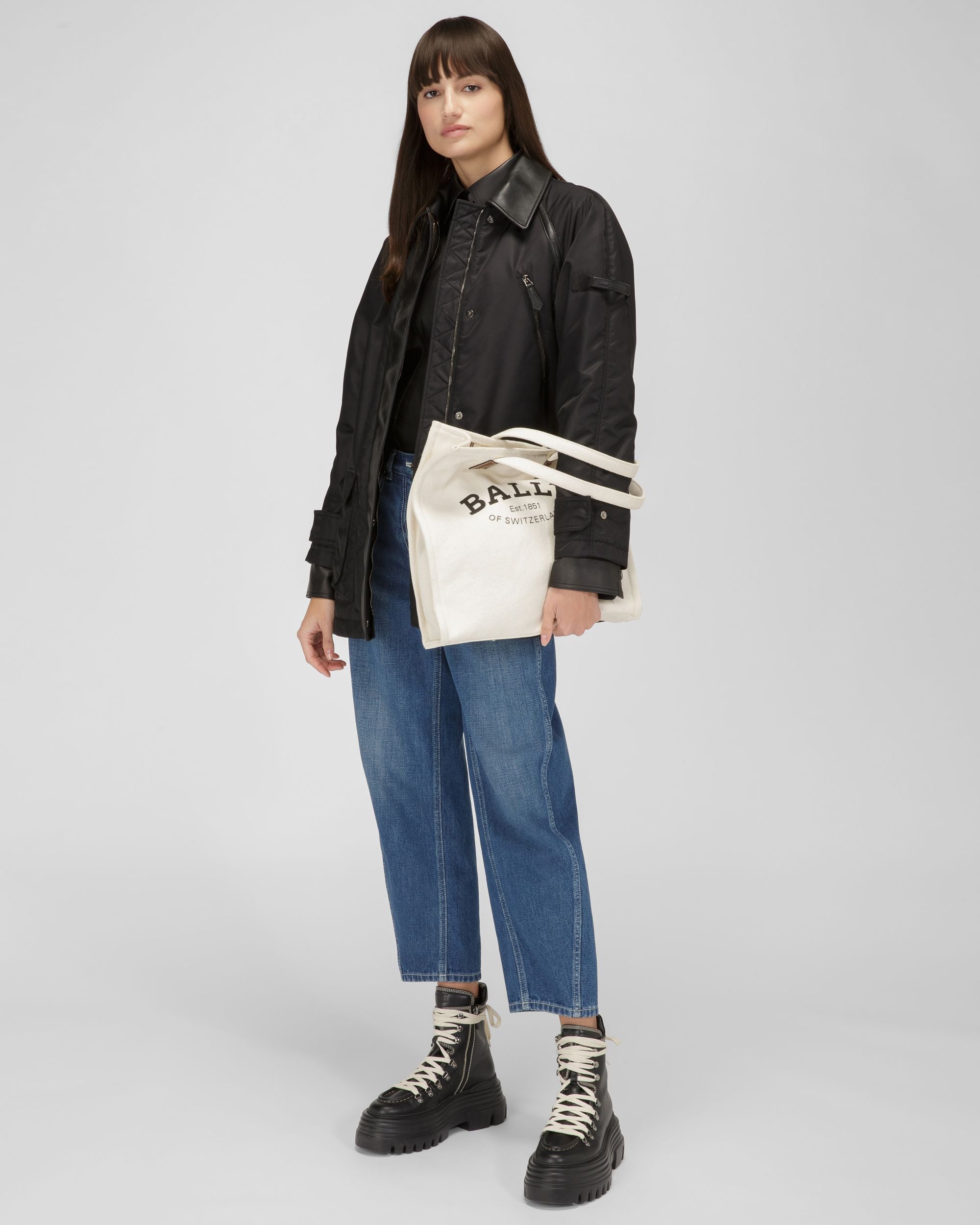 Crystalia Stoff-Tragetasche In Natur - Damen - Bally - 02