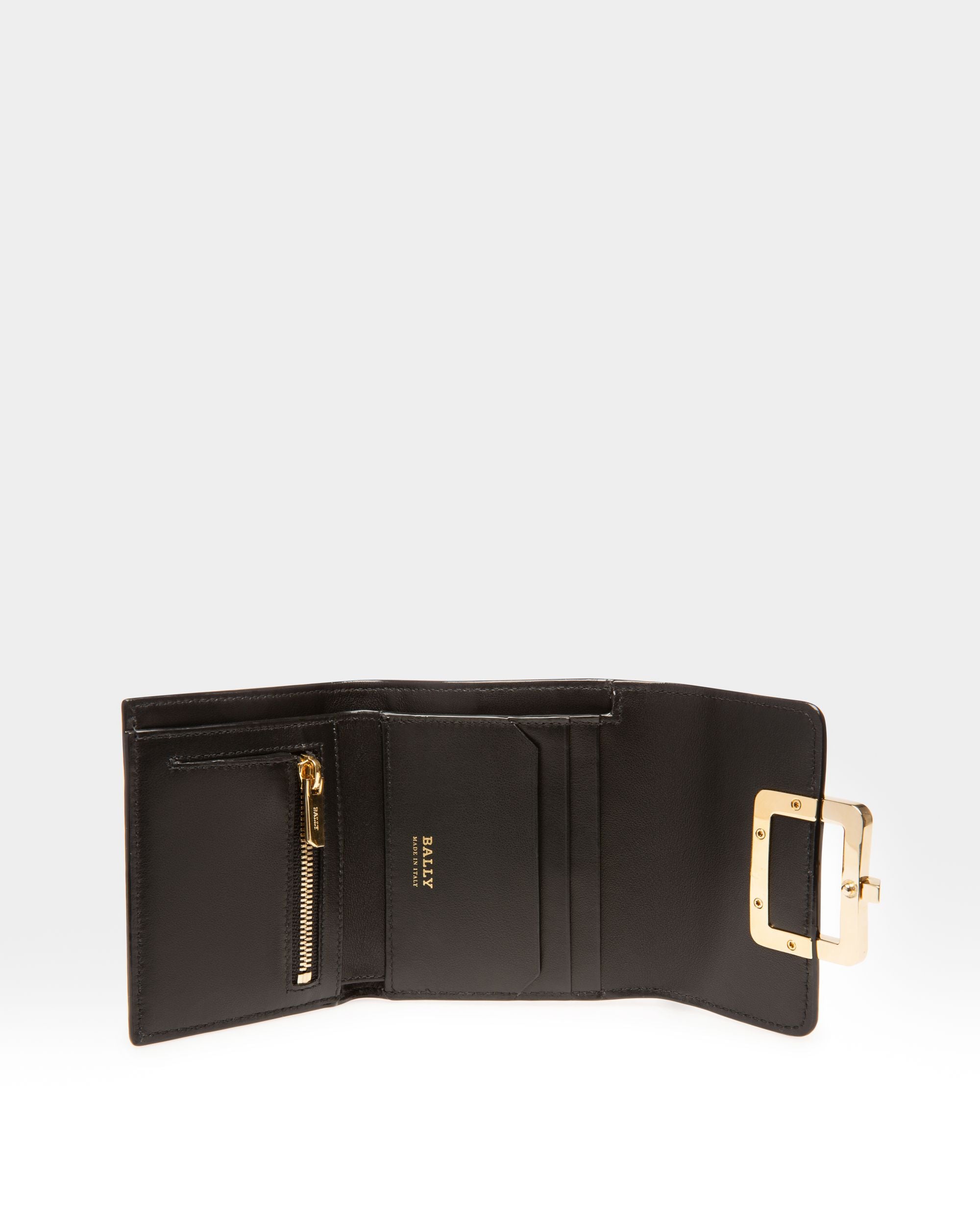 Josy Brieftasche Aus Schwarzem Leder Im Französischen Format - Damen - Bally - 03