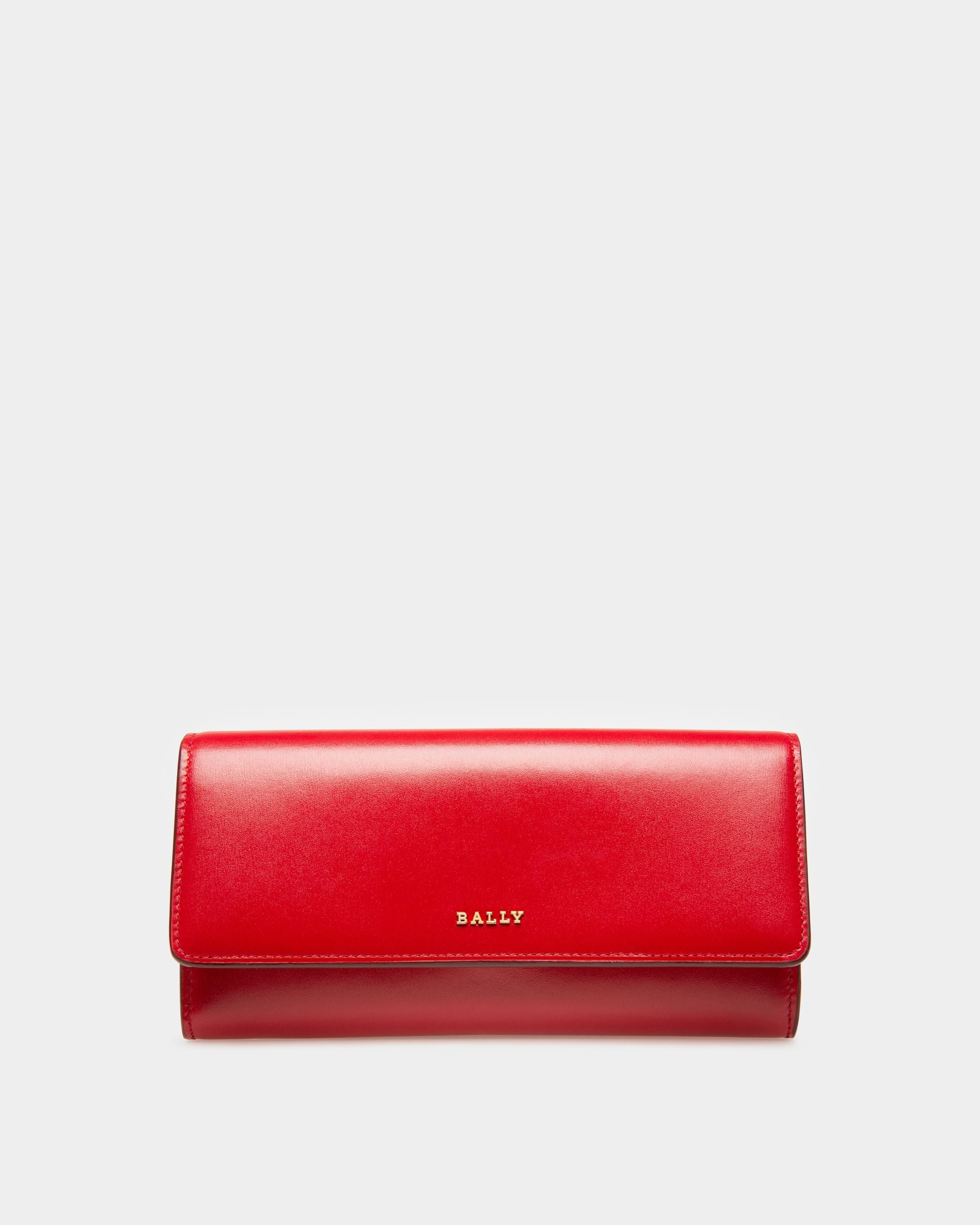Linney Portemonnaie Aus Rotem Leder Im Kontinentalformat - Damen - Bally - 01