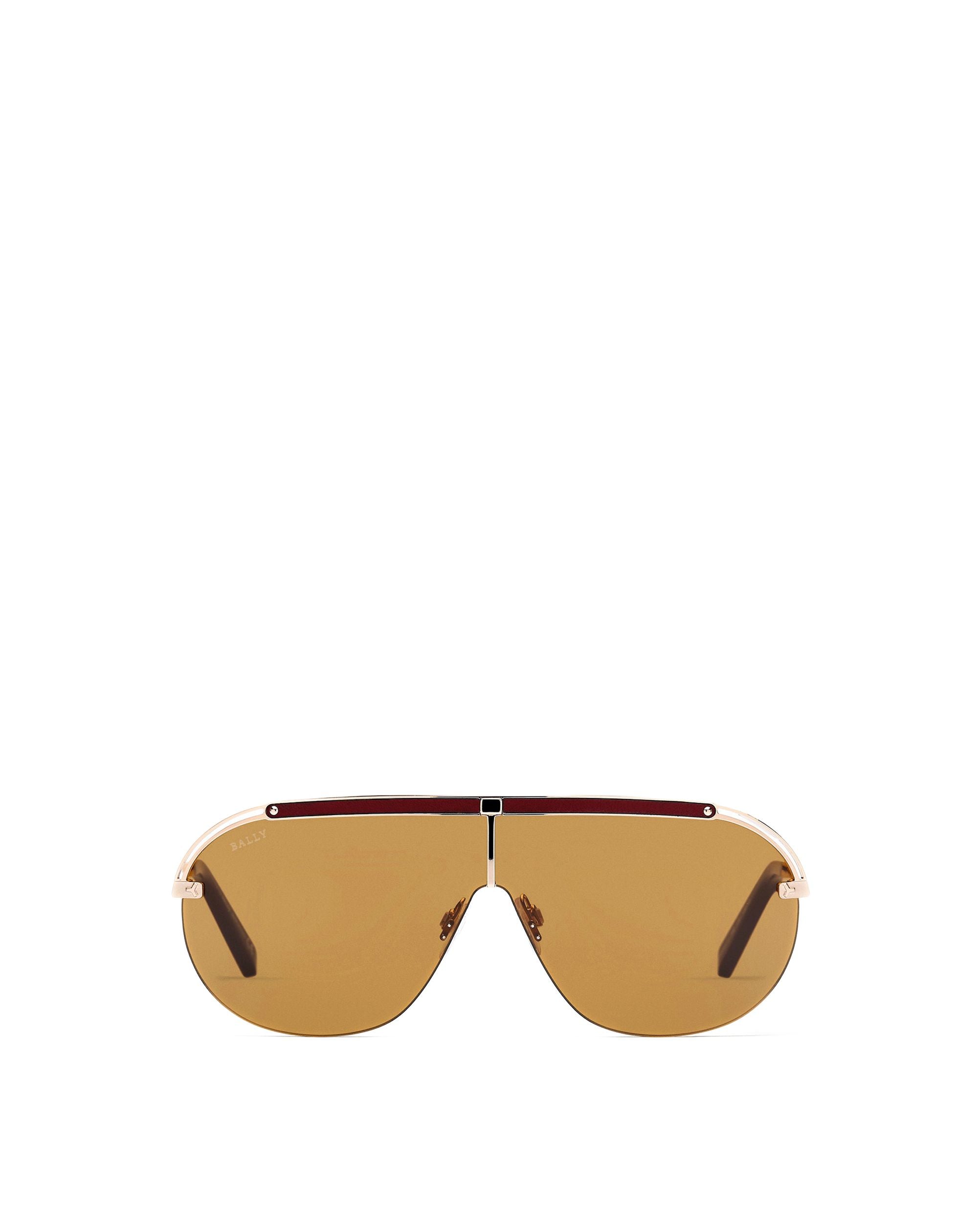 Zola Sonnenbrille Aus Metall In Glänzender Roségold-Optik Mit Braunen Gläsern - Herren - Bally - 01