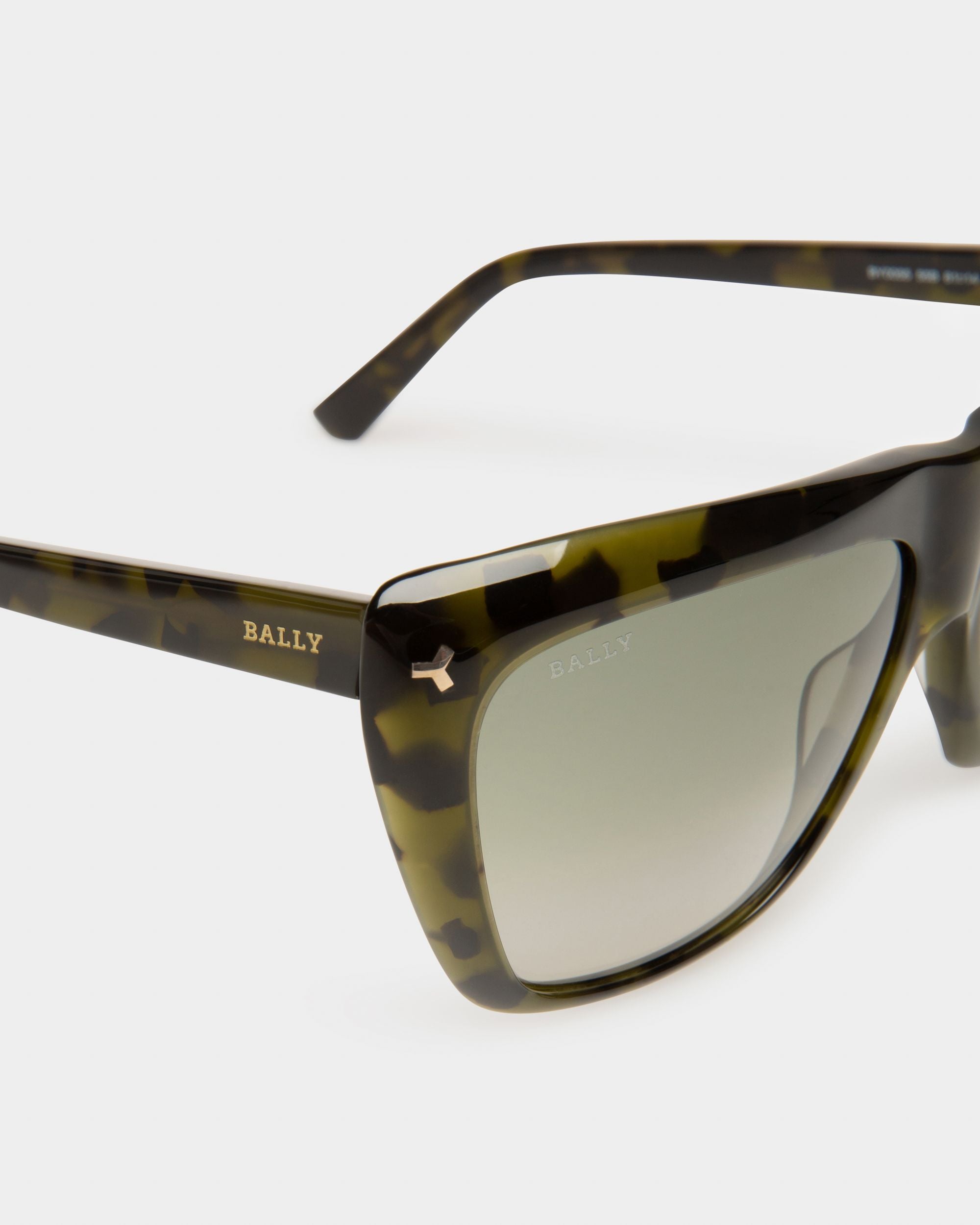 Elektra Sonnenbrille Aus Acetat In Koloriertem Havanna Mit Rauchfarbenen Verlaufsgläsern - Damen - Bally - 02
