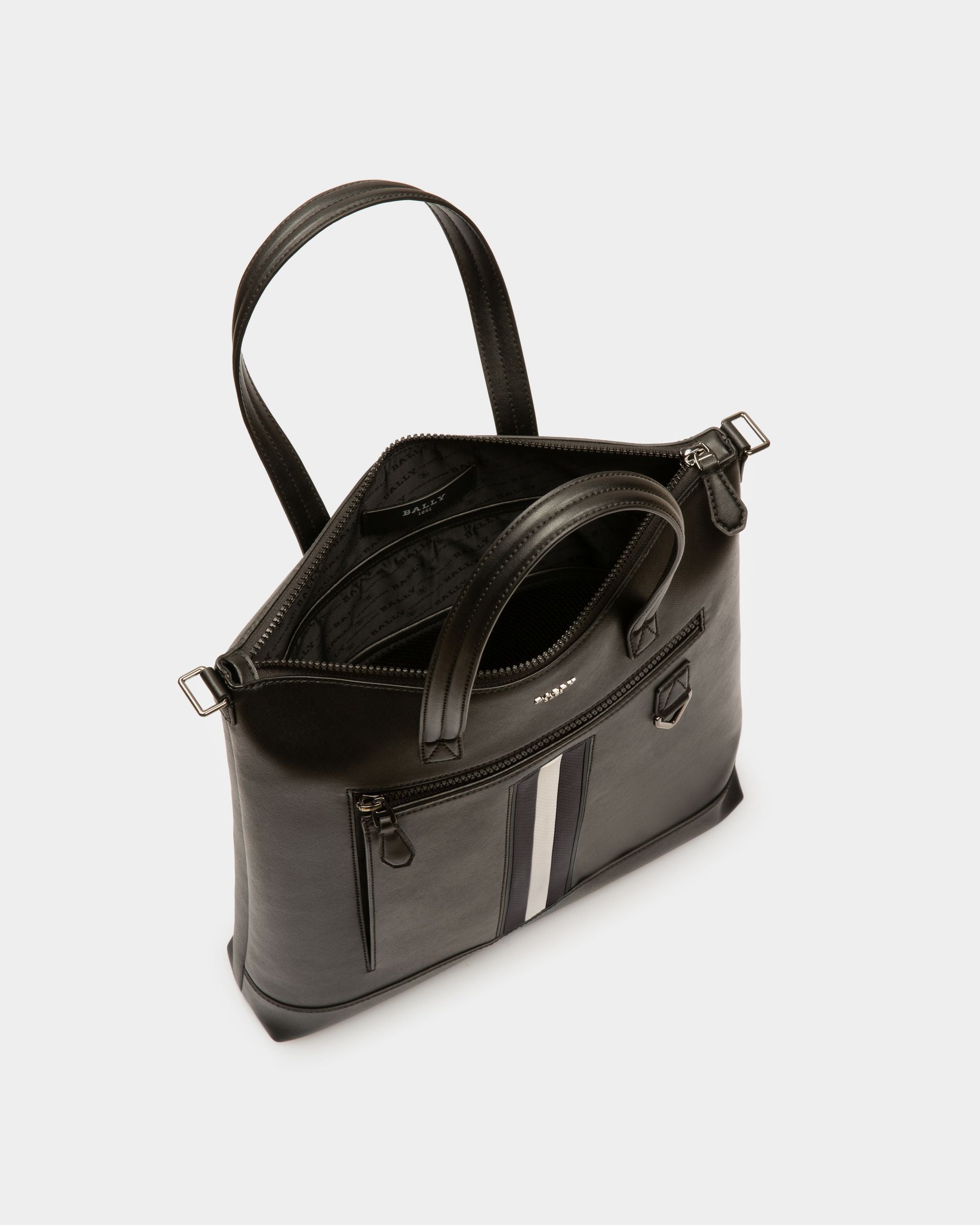 Mahir Shopper Aus Schwarzem Recyceltem Leder - Herren - Bally - 03