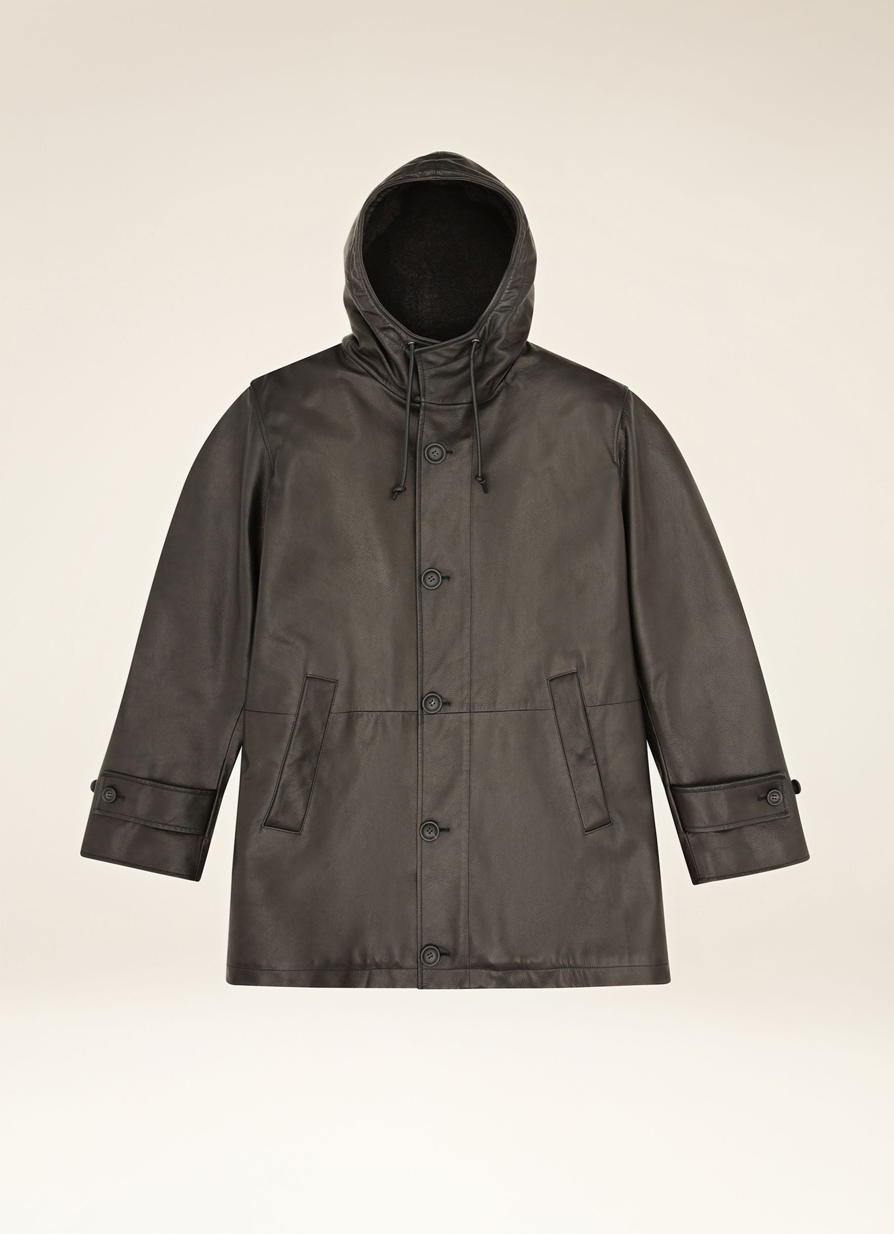 Parka Aus Schwarzem Bullenleder - Herren - Bally - 01