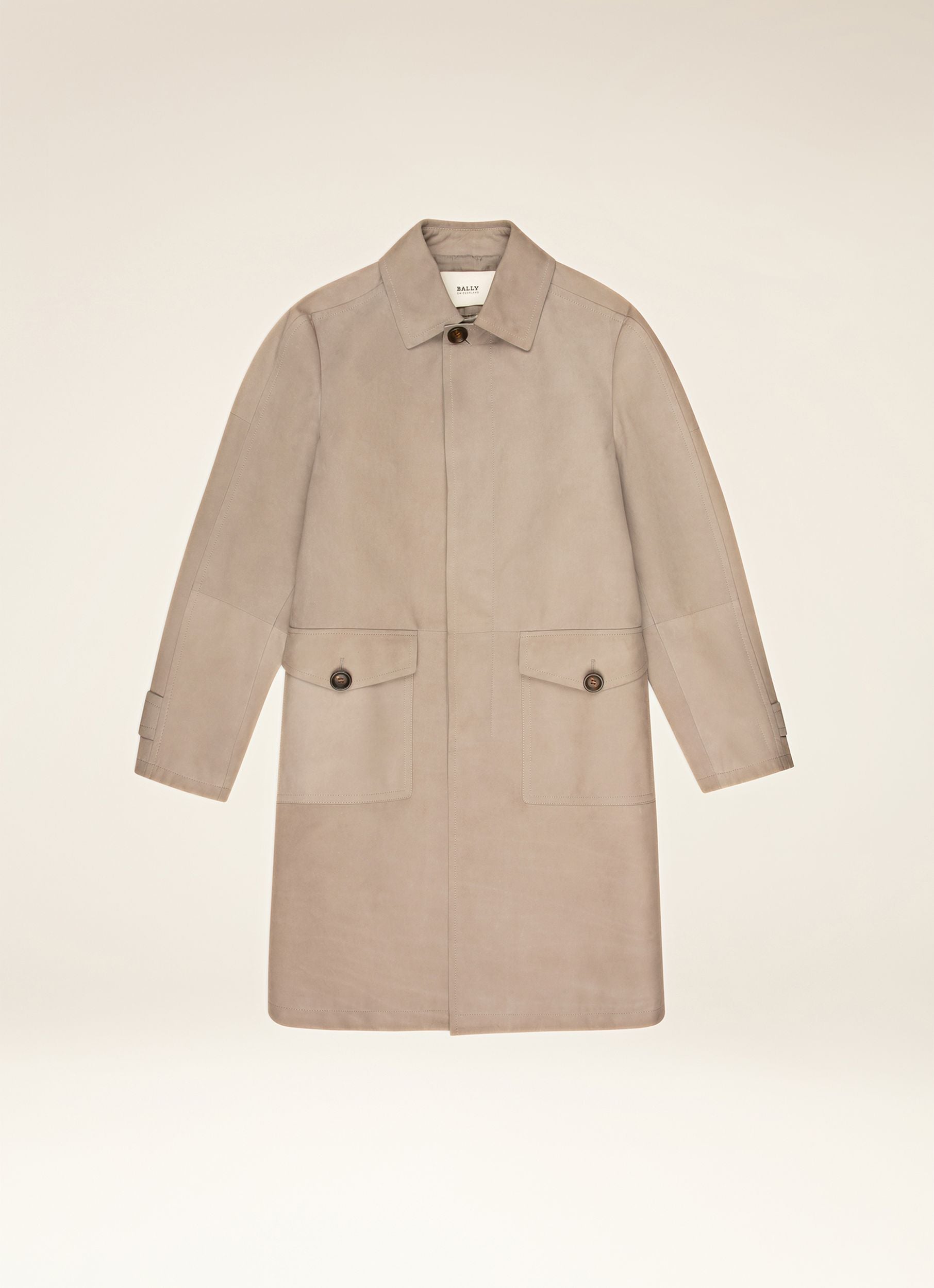 Ledermantel Jacke Aus Grauem Leder - Herren - Bally - 01