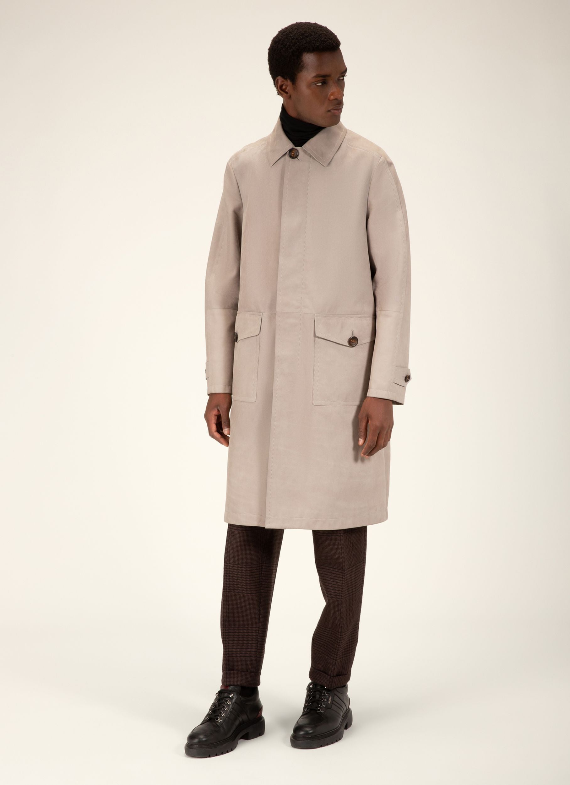 Ledermantel Jacke Aus Grauem Leder - Herren - Bally - 05