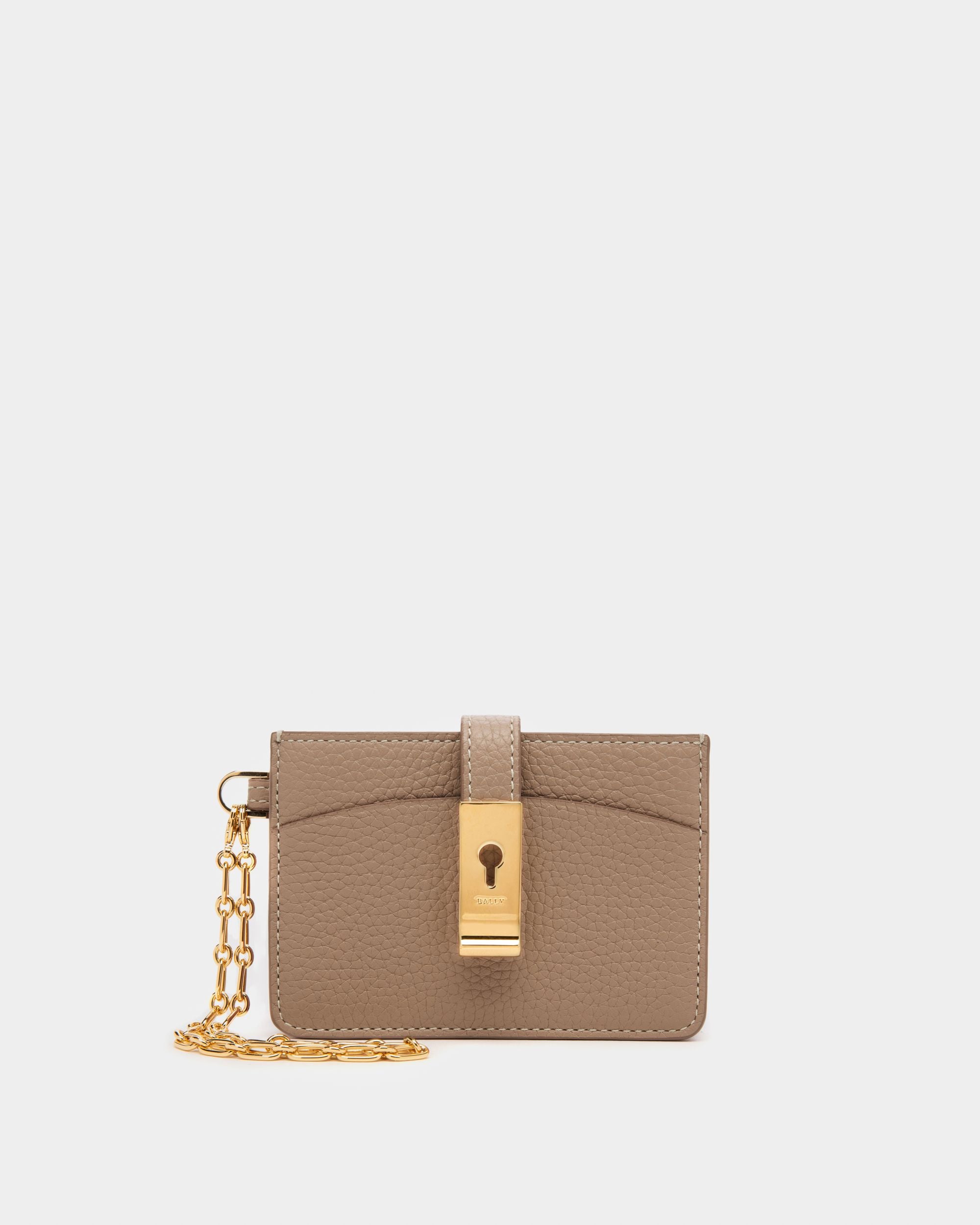 Ava Kartenetui Aus Taupefarbenem Leder - Damen - Bally - 01