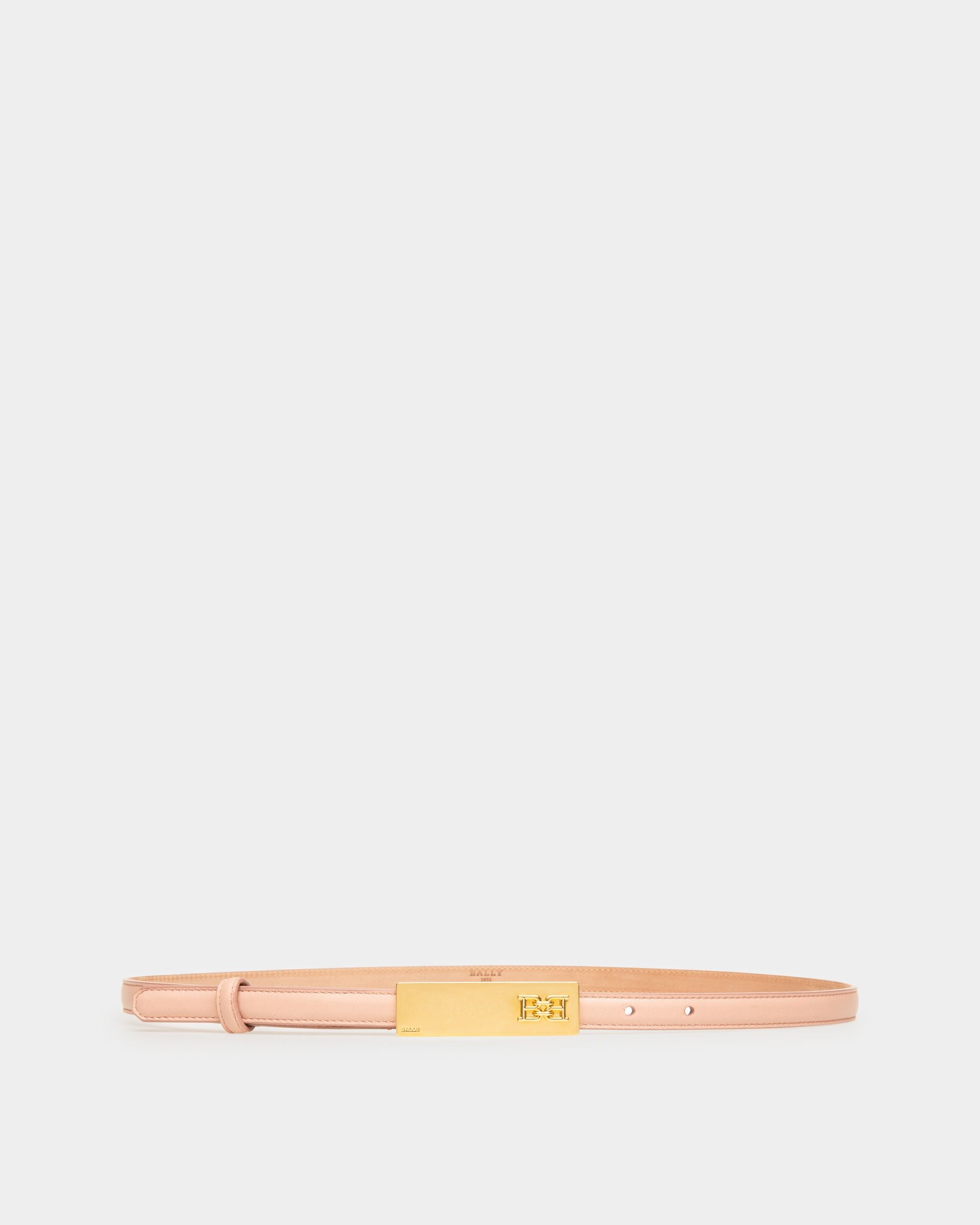 Blane 15 Mm Breiter Gürtel Aus Blassrosafarbenem Leder - Damen - Bally - 01