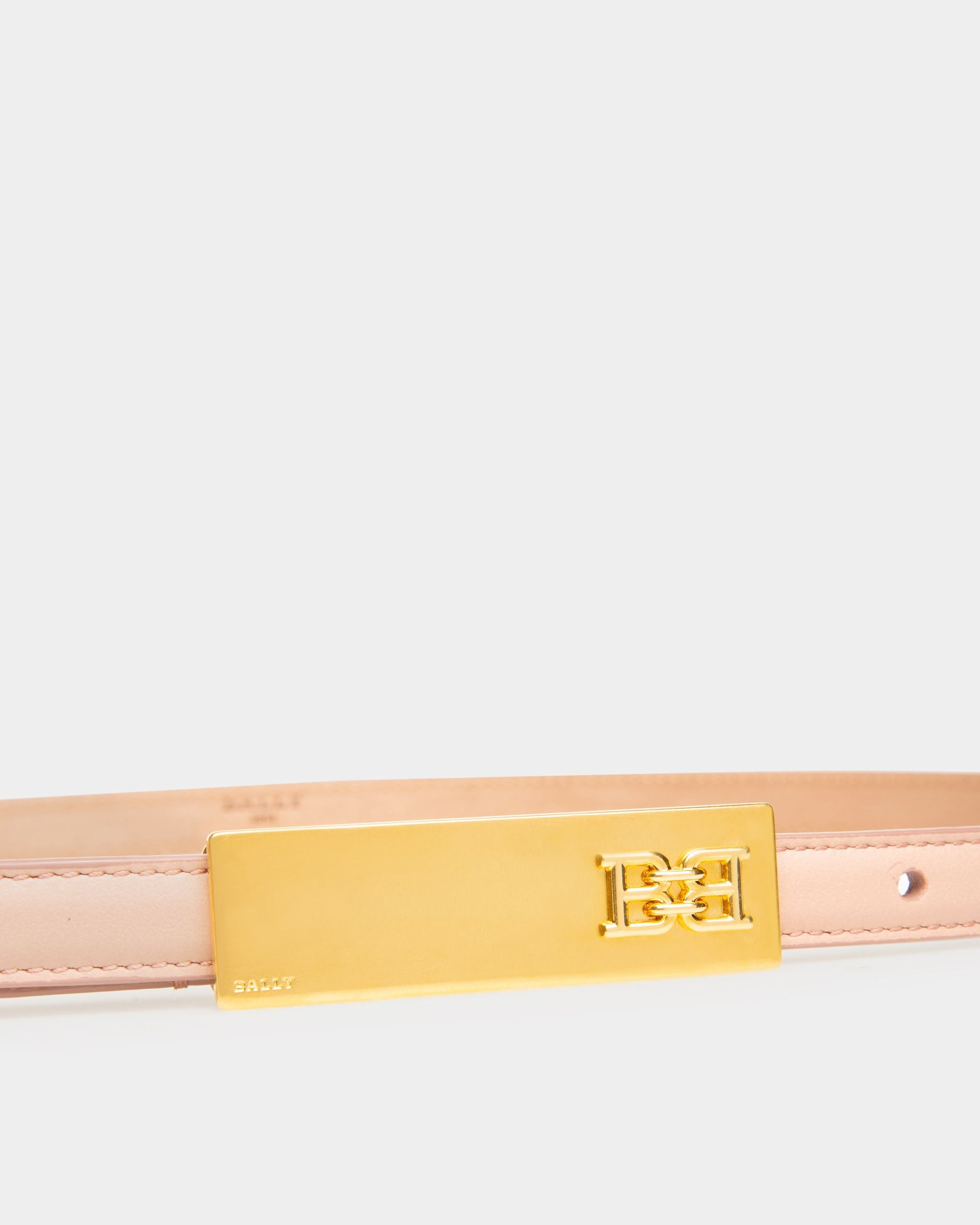 Blane 15 Mm Breiter Gürtel Aus Blassrosafarbenem Leder - Damen - Bally - 03