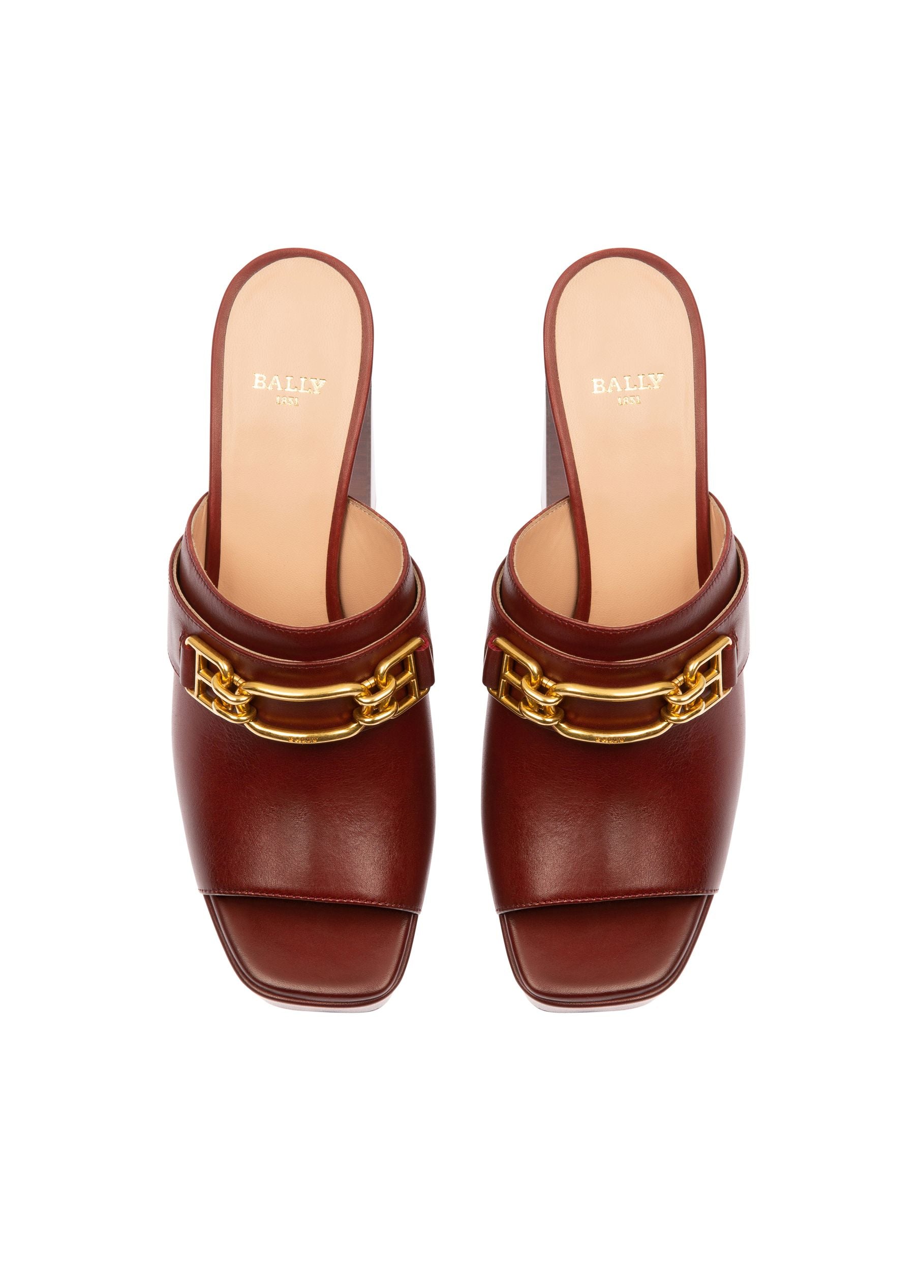 Delania Sandalen Im Pantoletten-Stil In Traditionsrotem Leder - Damen - Bally - 02