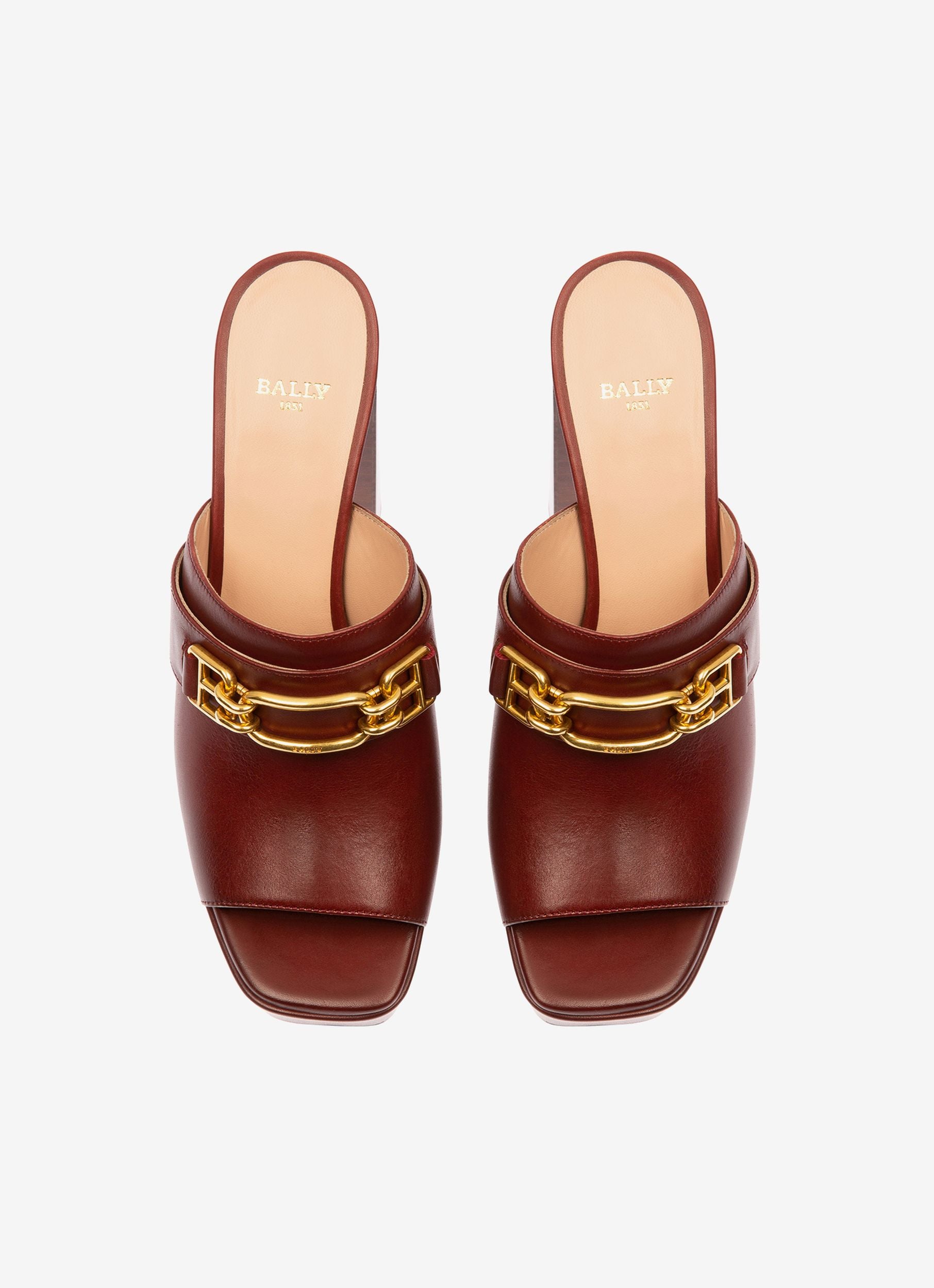 Delania Sandalen Im Pantoletten-Stil In Traditionsrotem Leder - Damen - Bally - 03