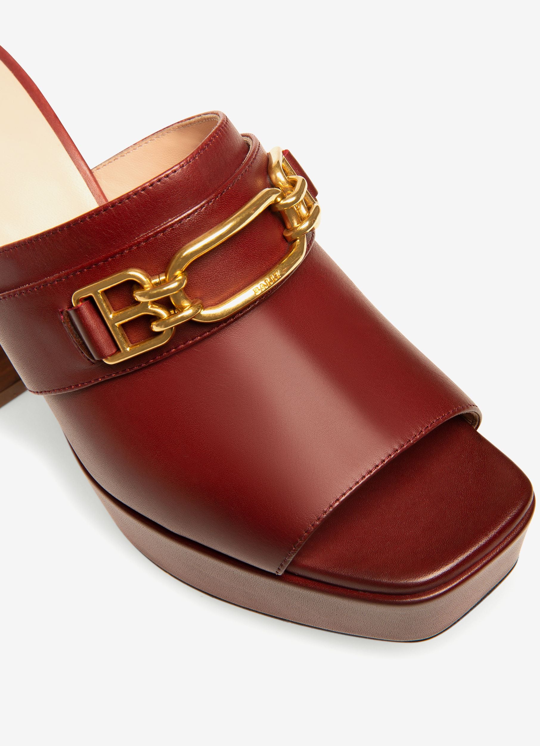 Delania Sandalen Im Pantoletten-Stil In Traditionsrotem Leder - Damen - Bally - 04