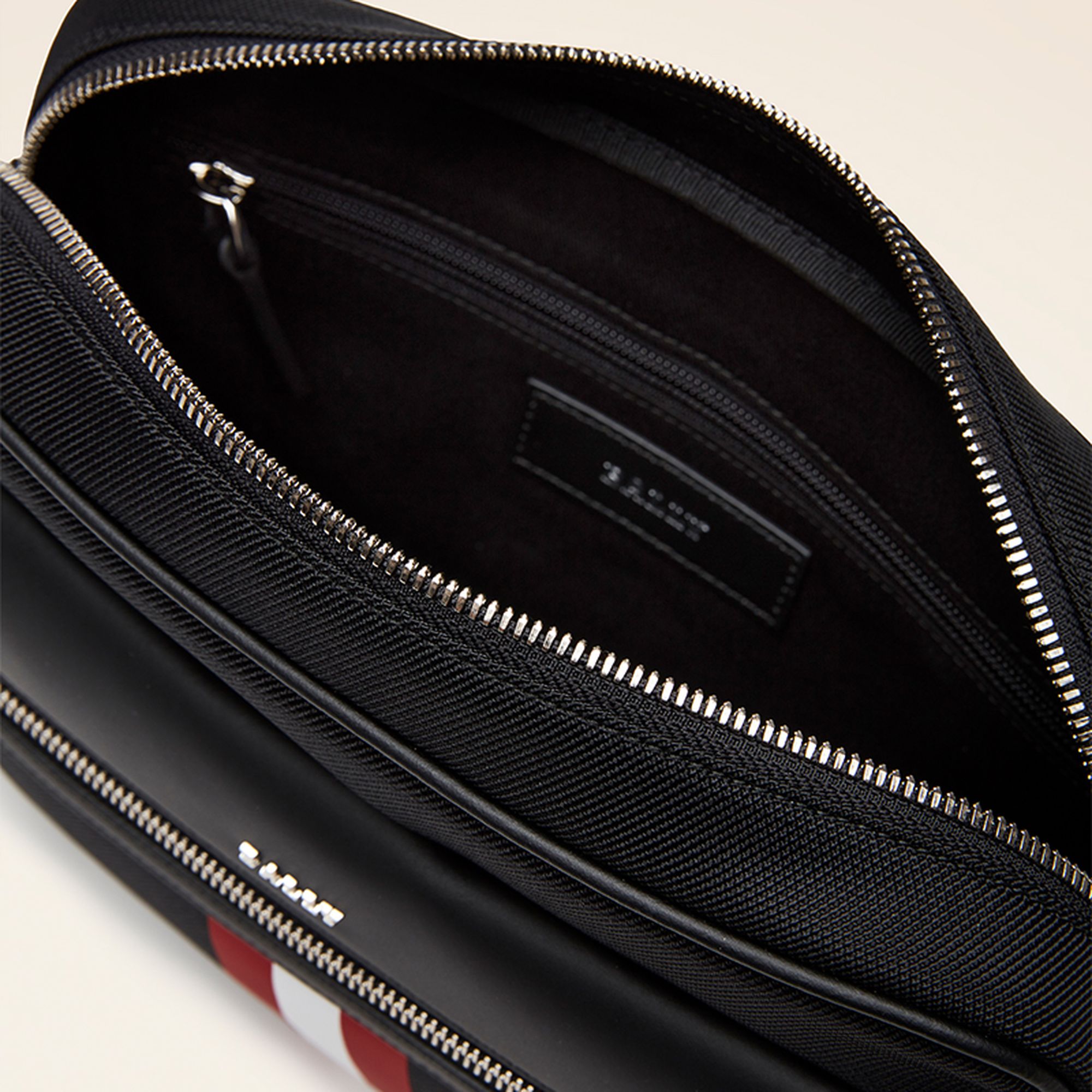 Men's Black Striped Shoulder Bag - Herren - Bally - 03