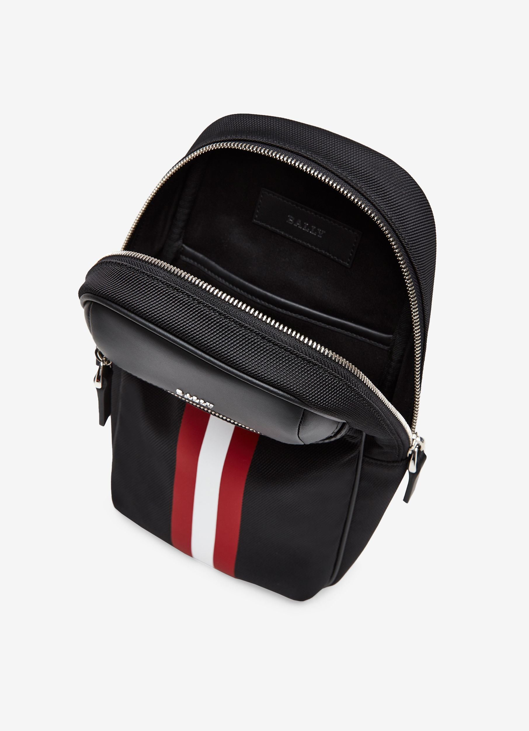 Men's Black Stripe Waist Bag - Herren - Bally - 03