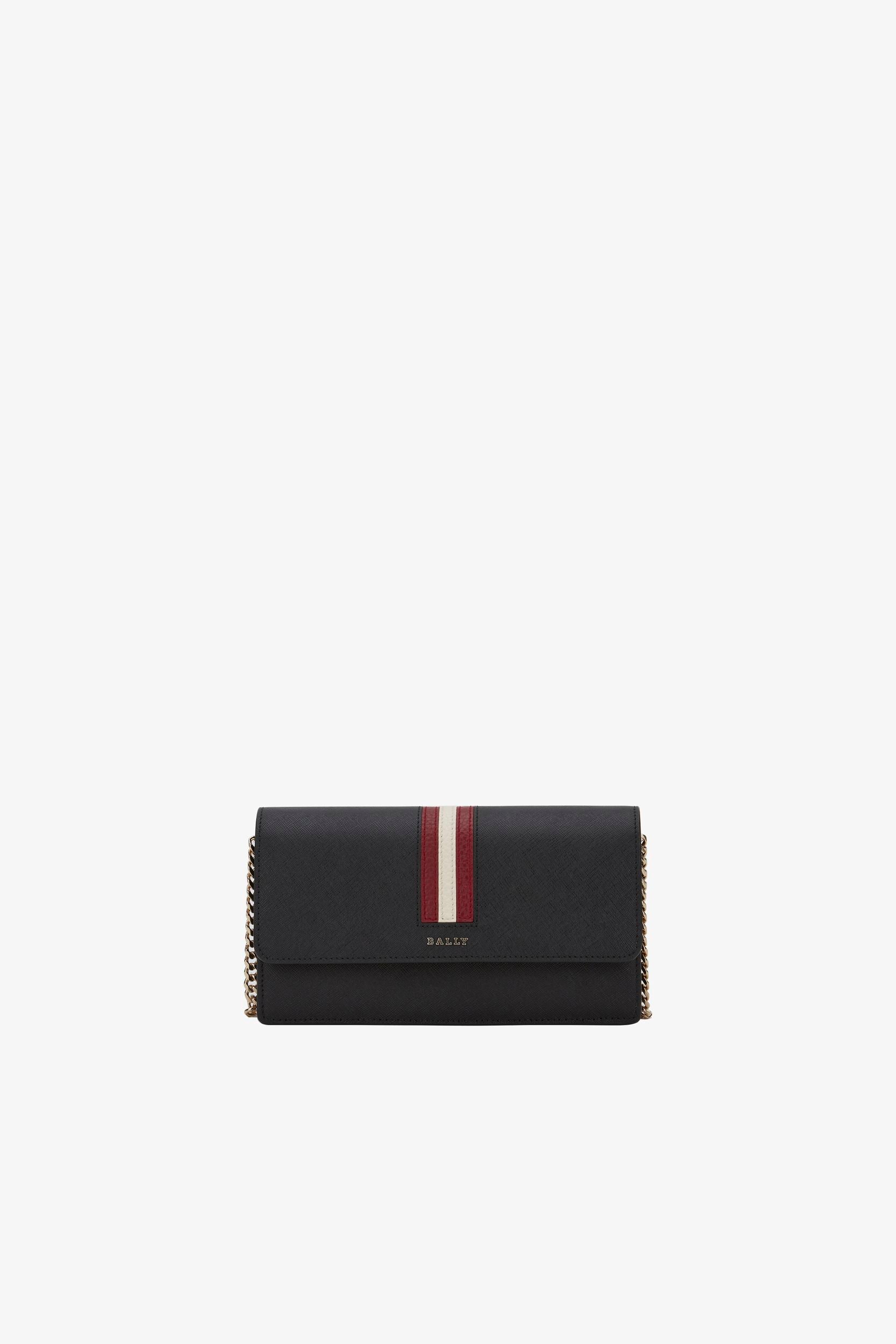 Women's Black Leather Crossbody Bag - Damen - Bally - 01