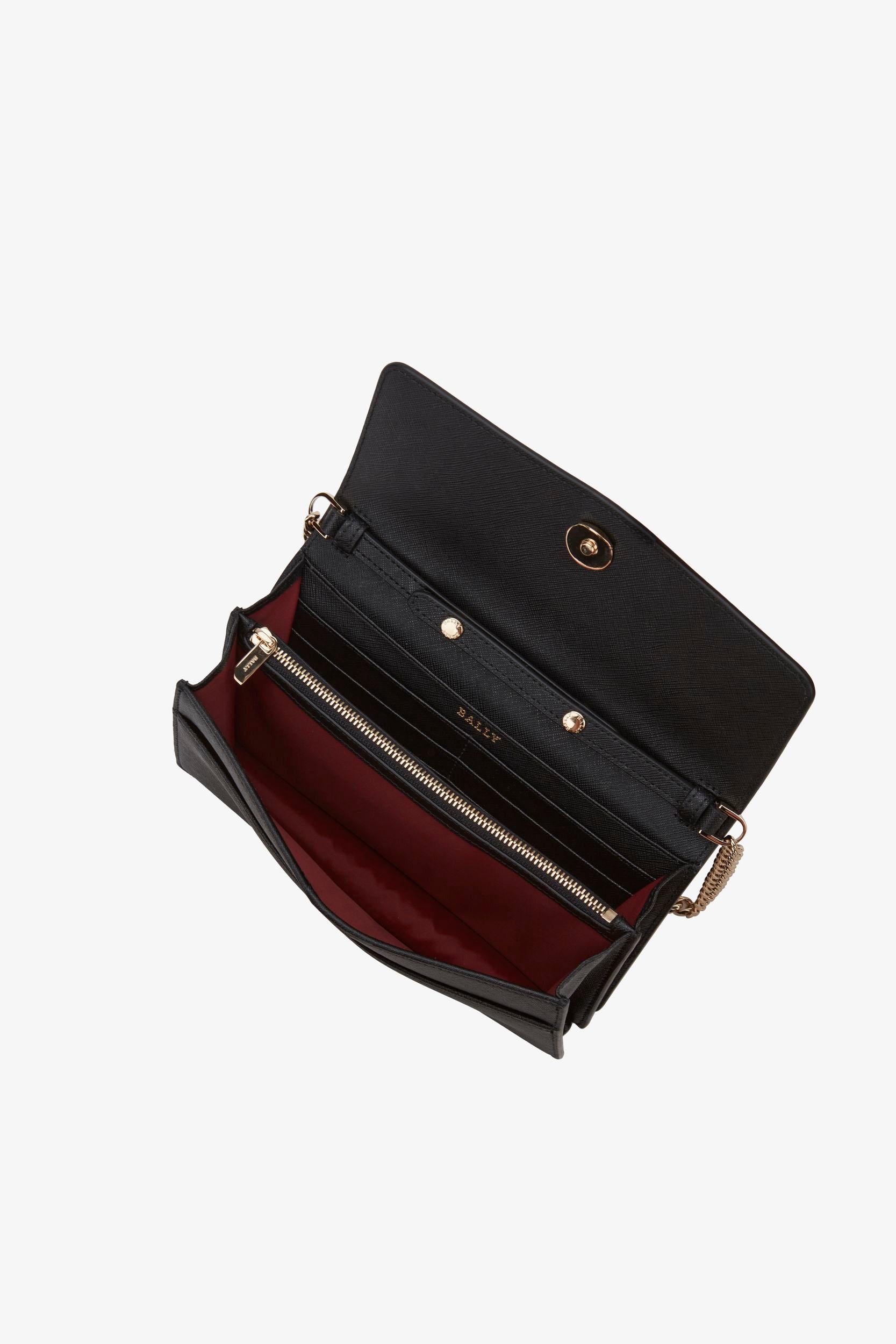 Women's Black Leather Crossbody Bag - Damen - Bally - 03