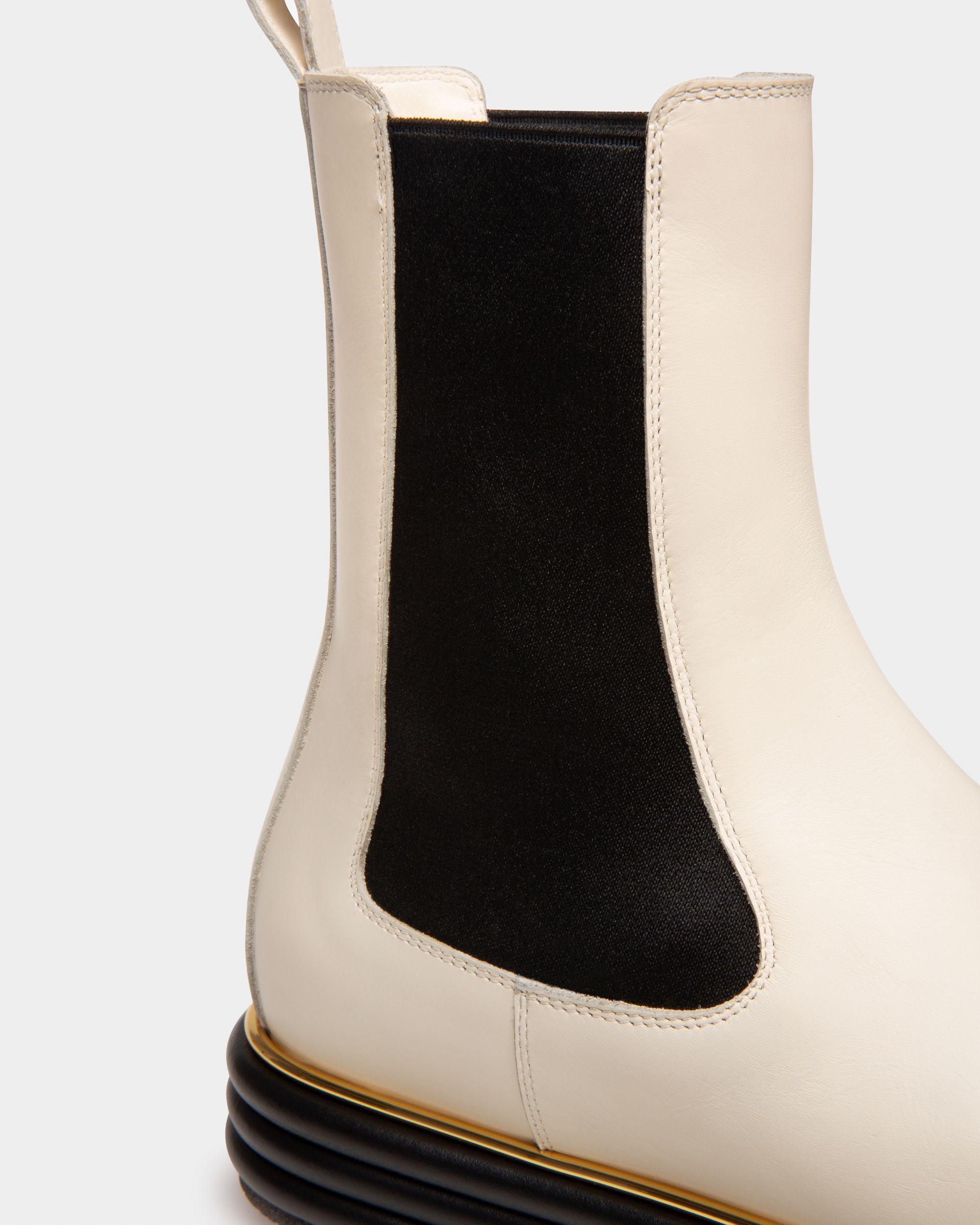 Faelisa Stiefel Aus Elfenbeinfarbenem Leder - Damen - Bally - 06