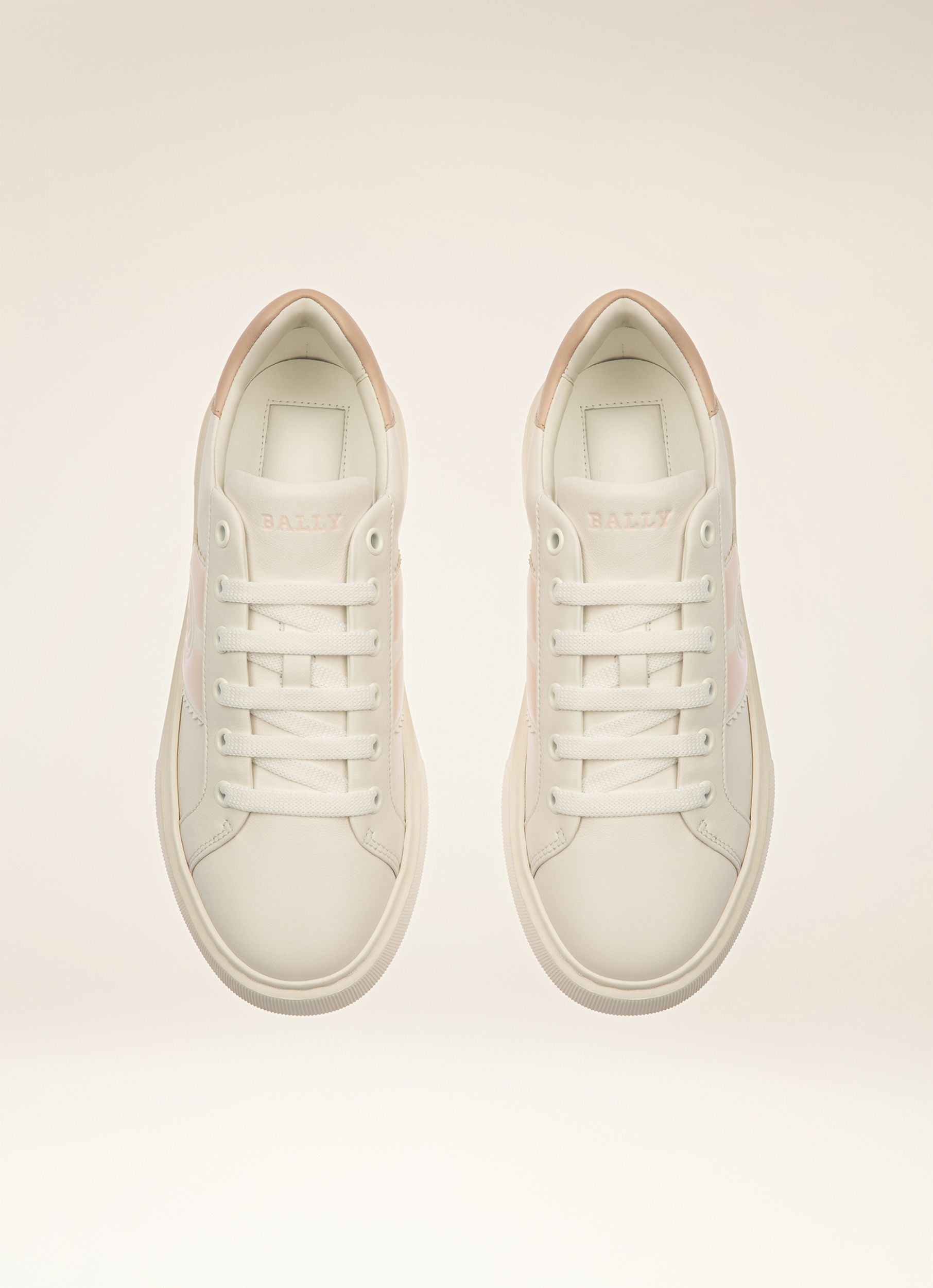 Mikki Sneaker Aus Weissem Und Rosafarbenem Leder - Damen - Bally - 04