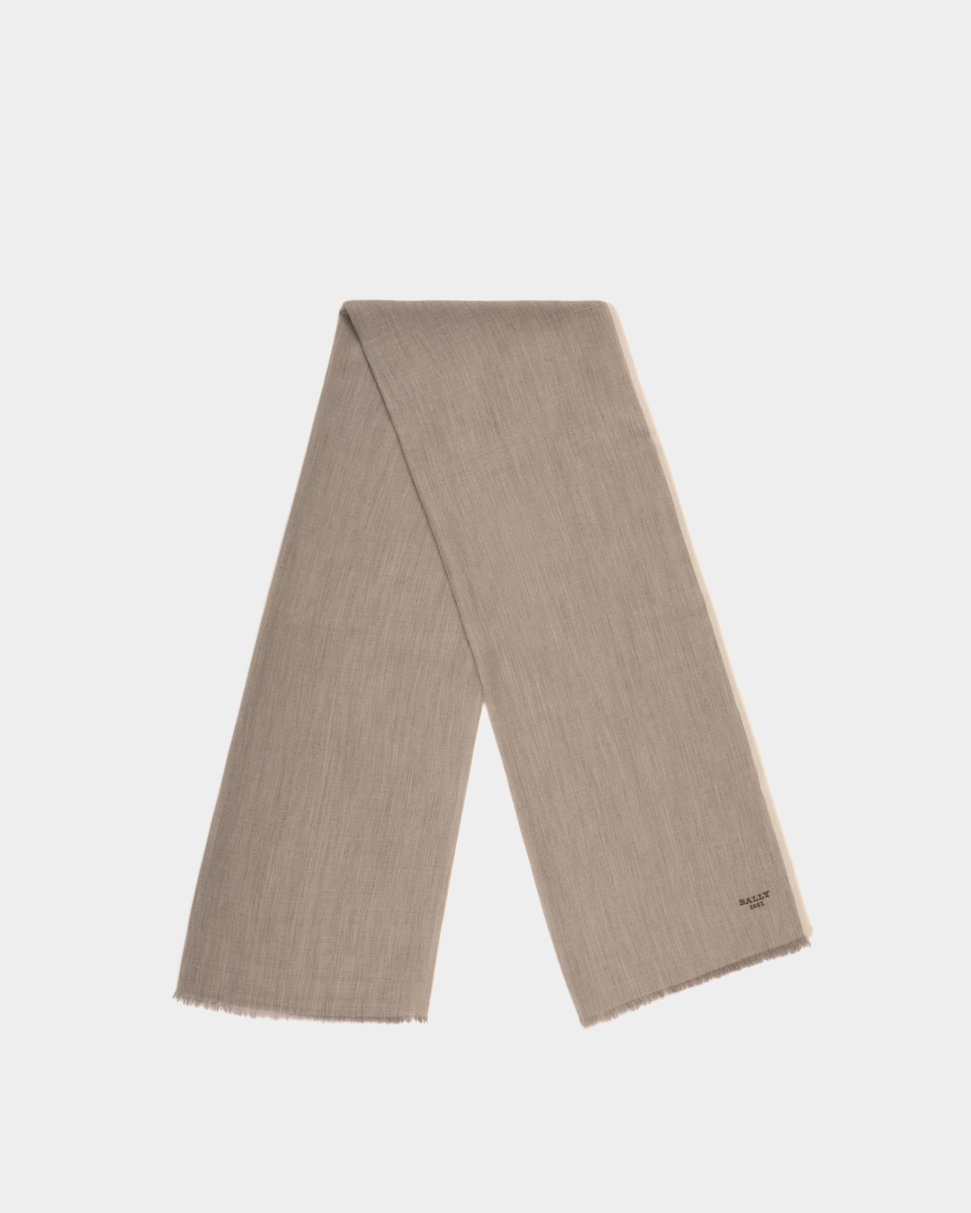 Schal Aus Grauem Kaschmirmischgewebe - Damen - Bally - 01
