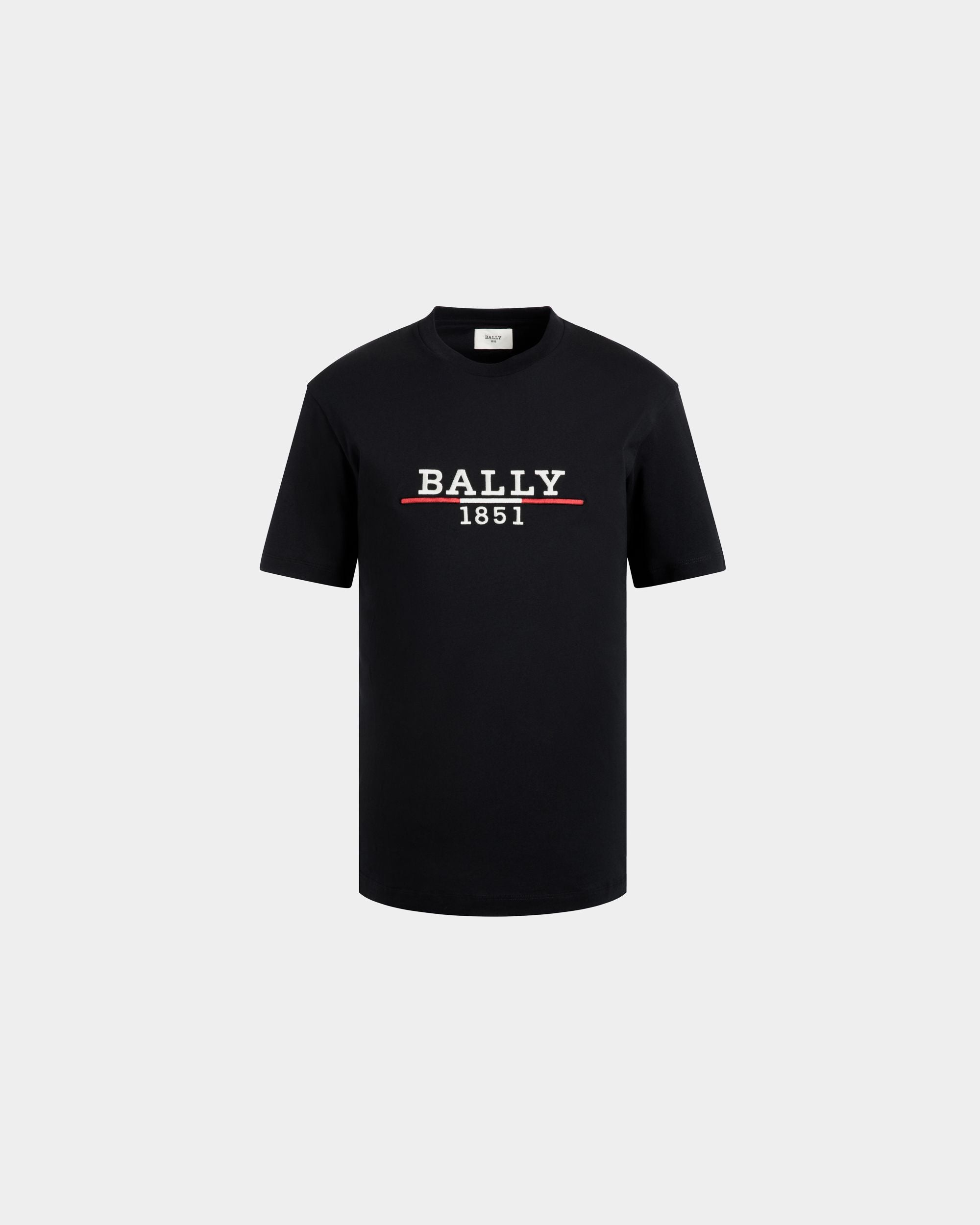 T-Shirt In Black Cotton - Herren - Bally - 01