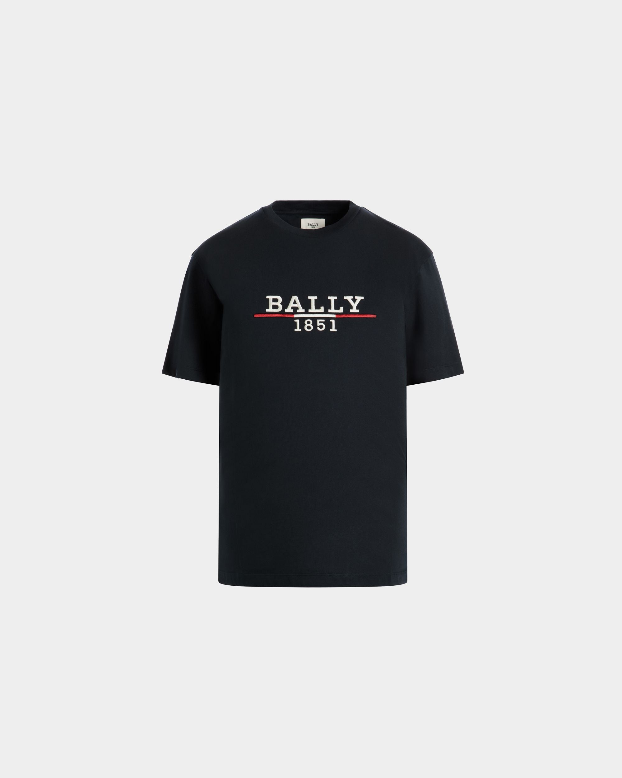 T-Shirt In Blue Cotton - Herren - Bally - 01