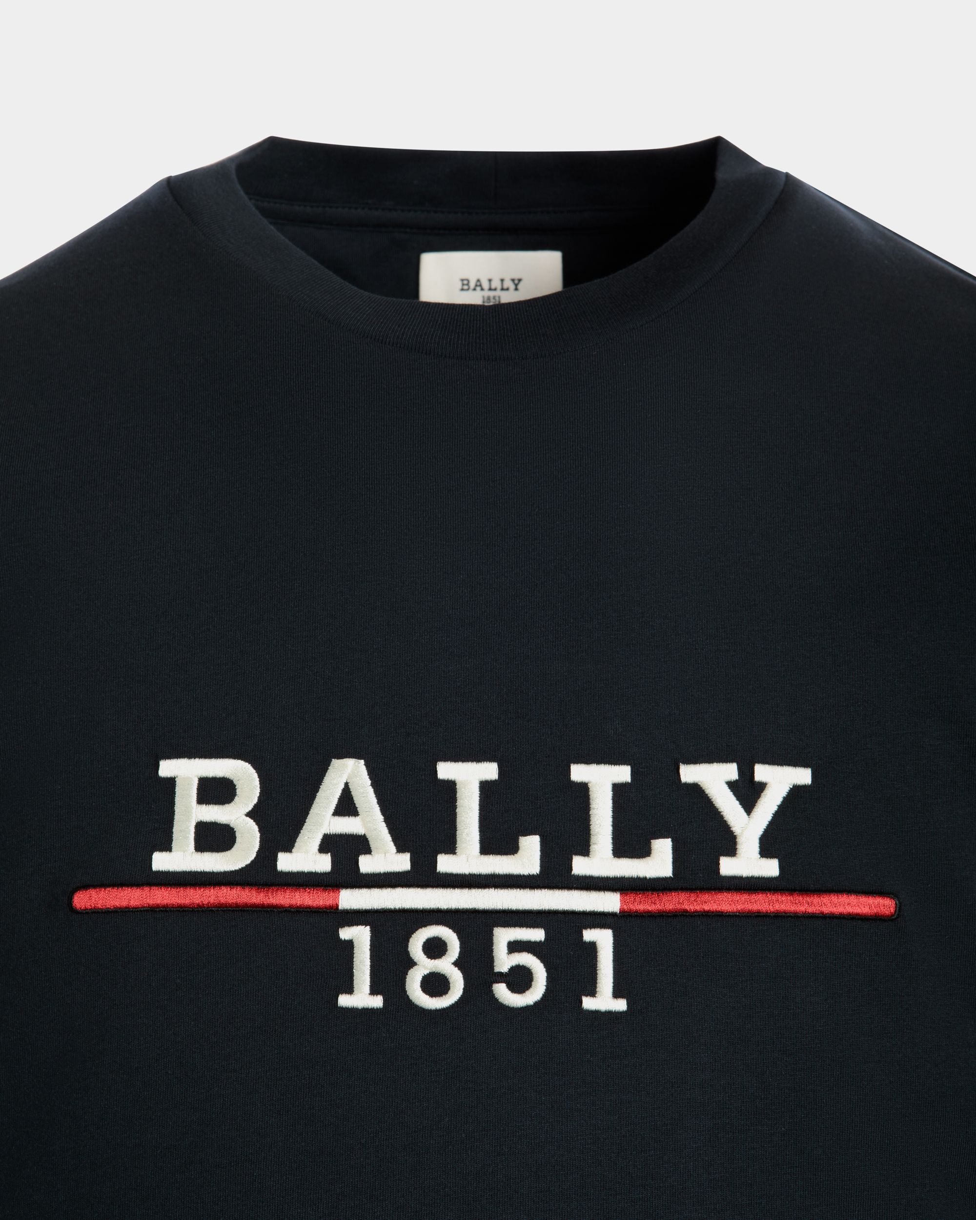T-Shirt In Blue Cotton - Herren - Bally - 02