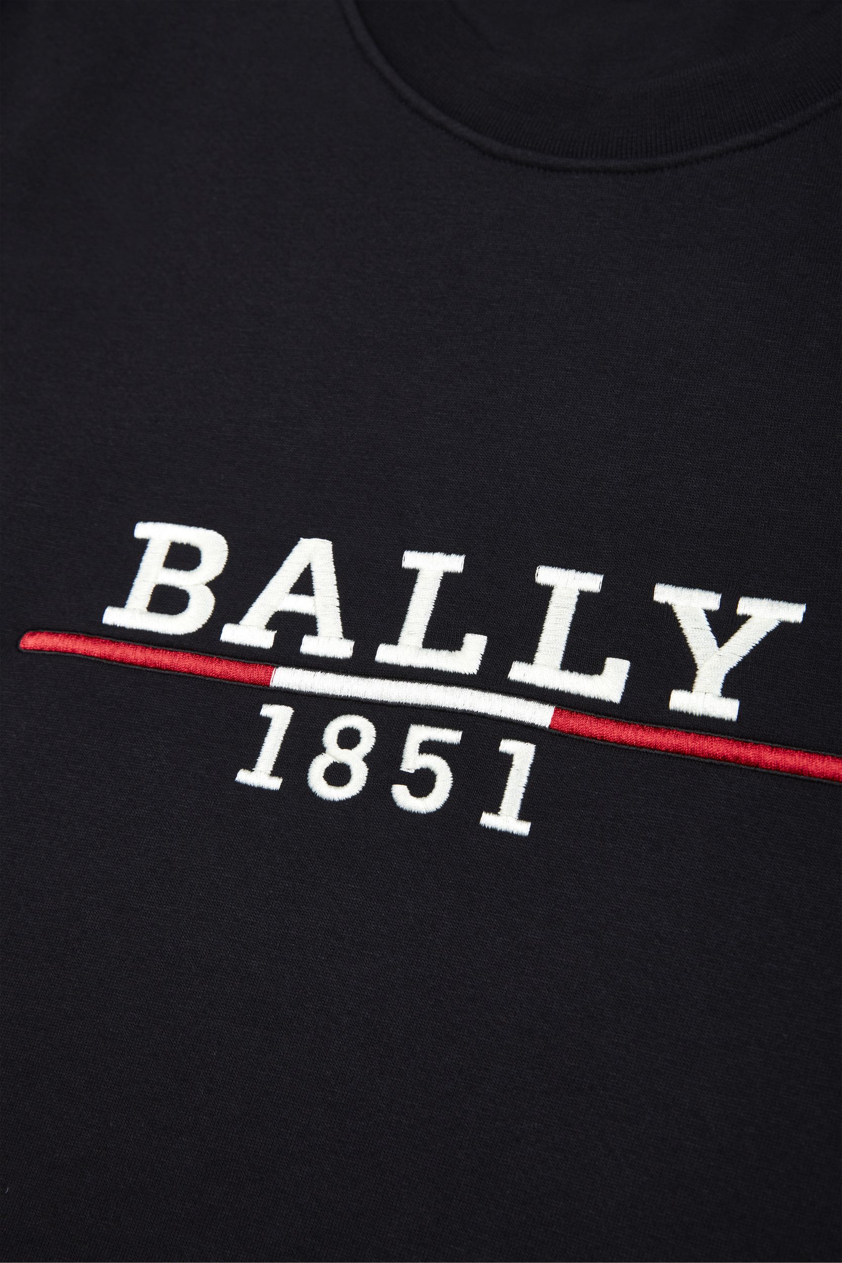 Men's Black Lettering Crew Neck Sweatshirt - Herren - Bally - 03