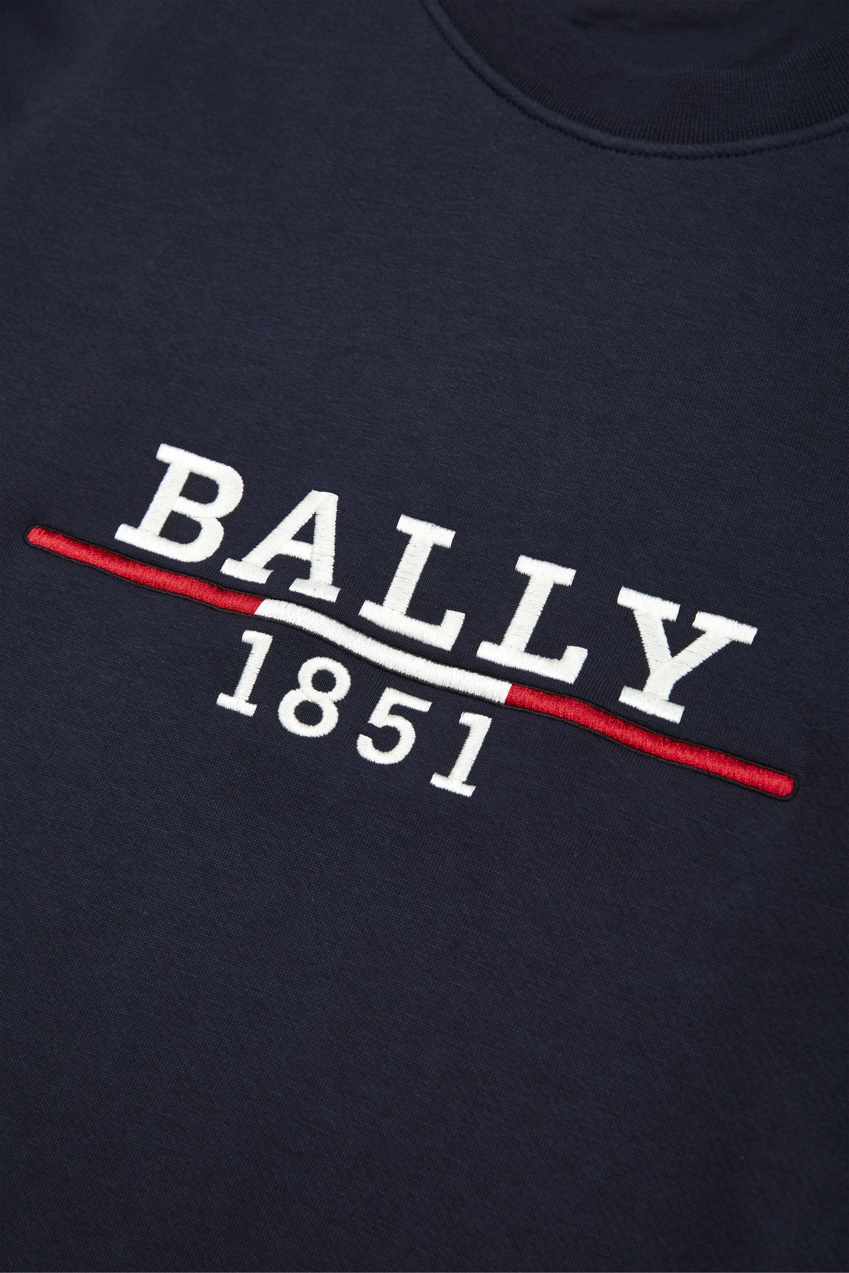 Men's Navy Blue Neck Sweatshirt - Herren - Bally - 02