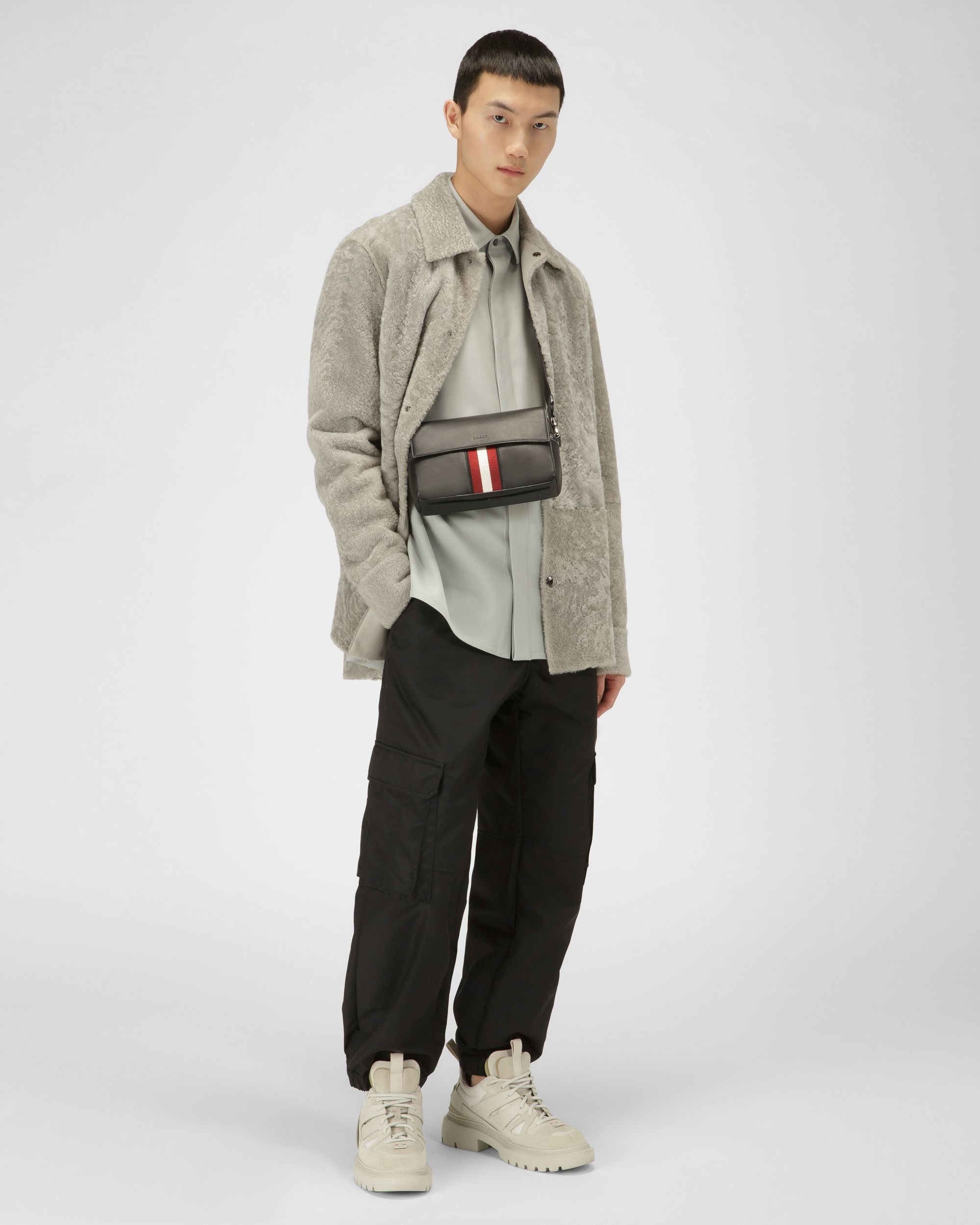Hymios Umhängetasche Aus Schwarzem Leder - Herren - Bally - 02