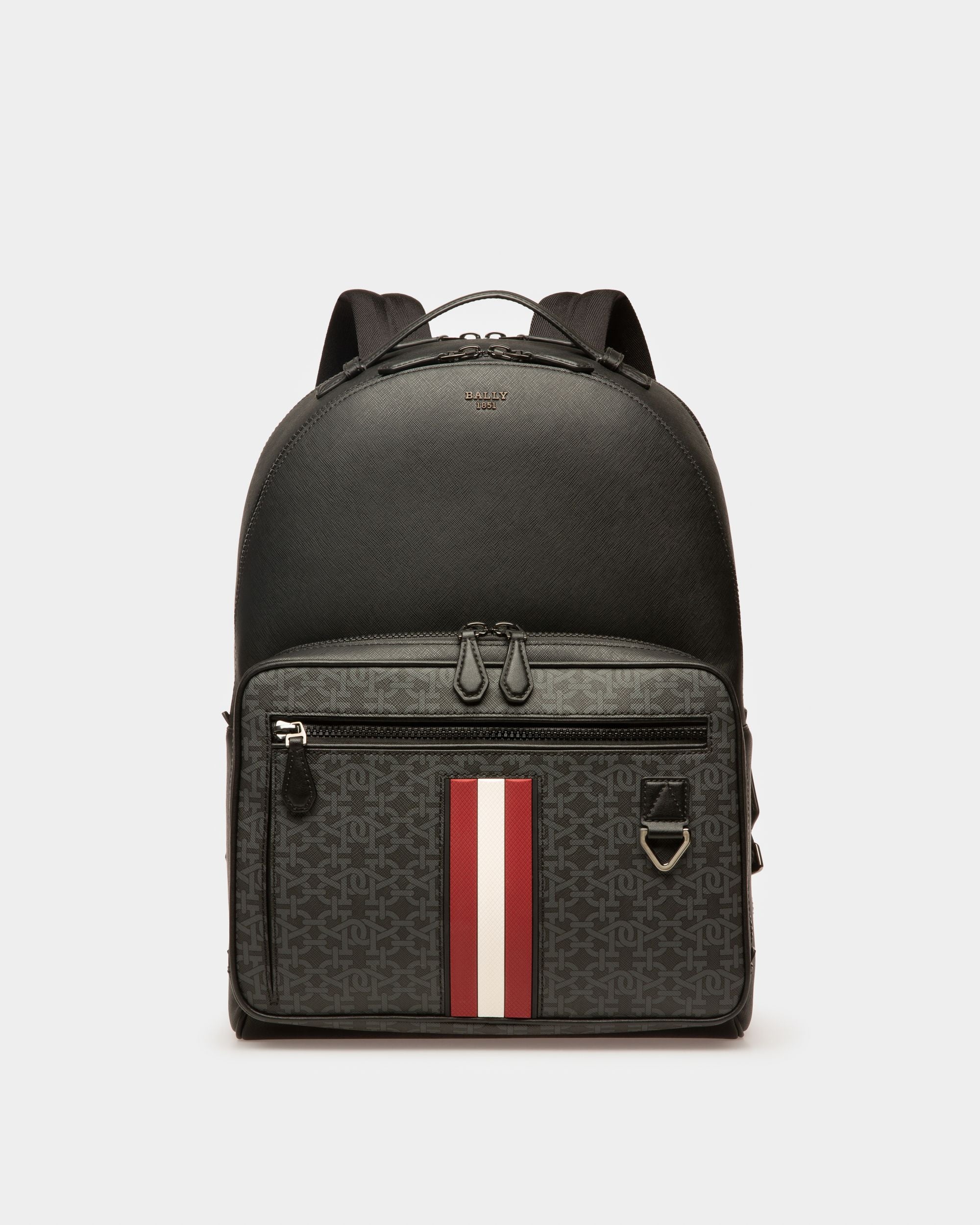 Mavrick Rucksack Aus Recyceltem Leder In Schwarz - Herren - Bally - 01