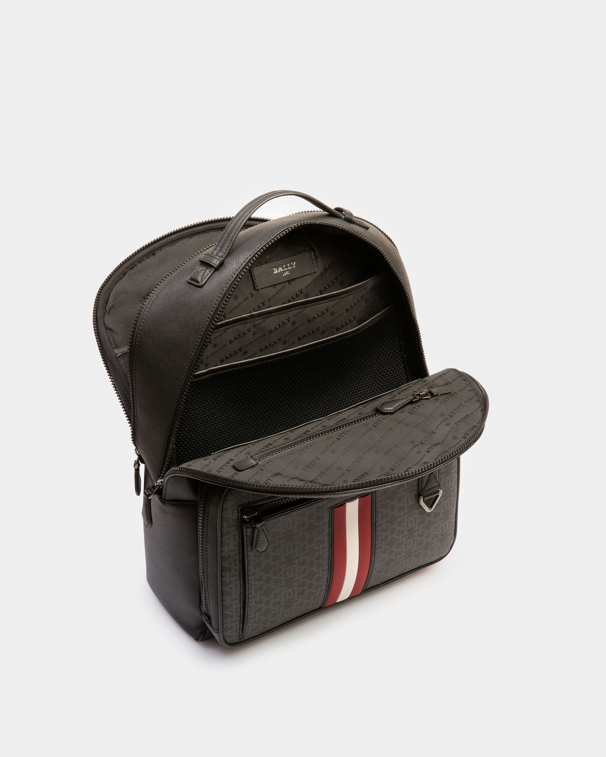 Mavrick Rucksack Aus Recyceltem Leder In Schwarz - Herren - Bally - 04