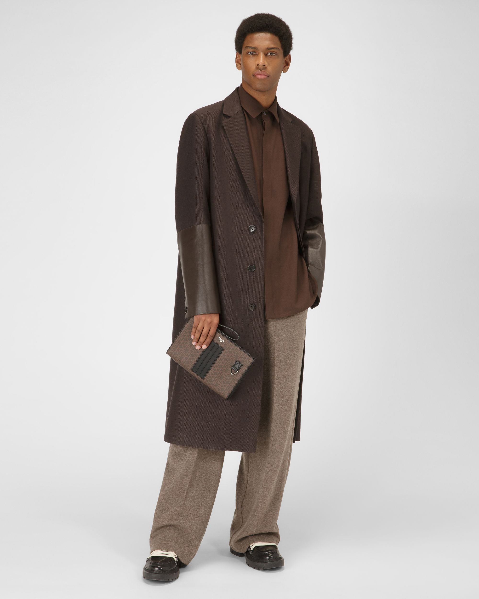Makid Clutch Aus Schwarzem Und Braunem Tpu - Herren - Bally - 02
