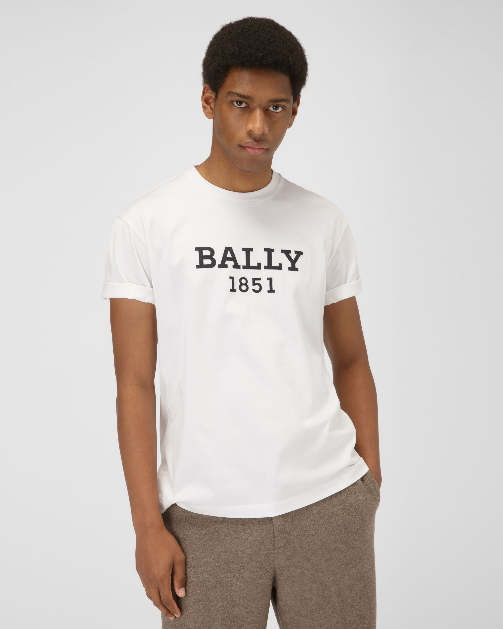 Oberteil Aus Weisser Baumwolle - Herren - Bally - 01
