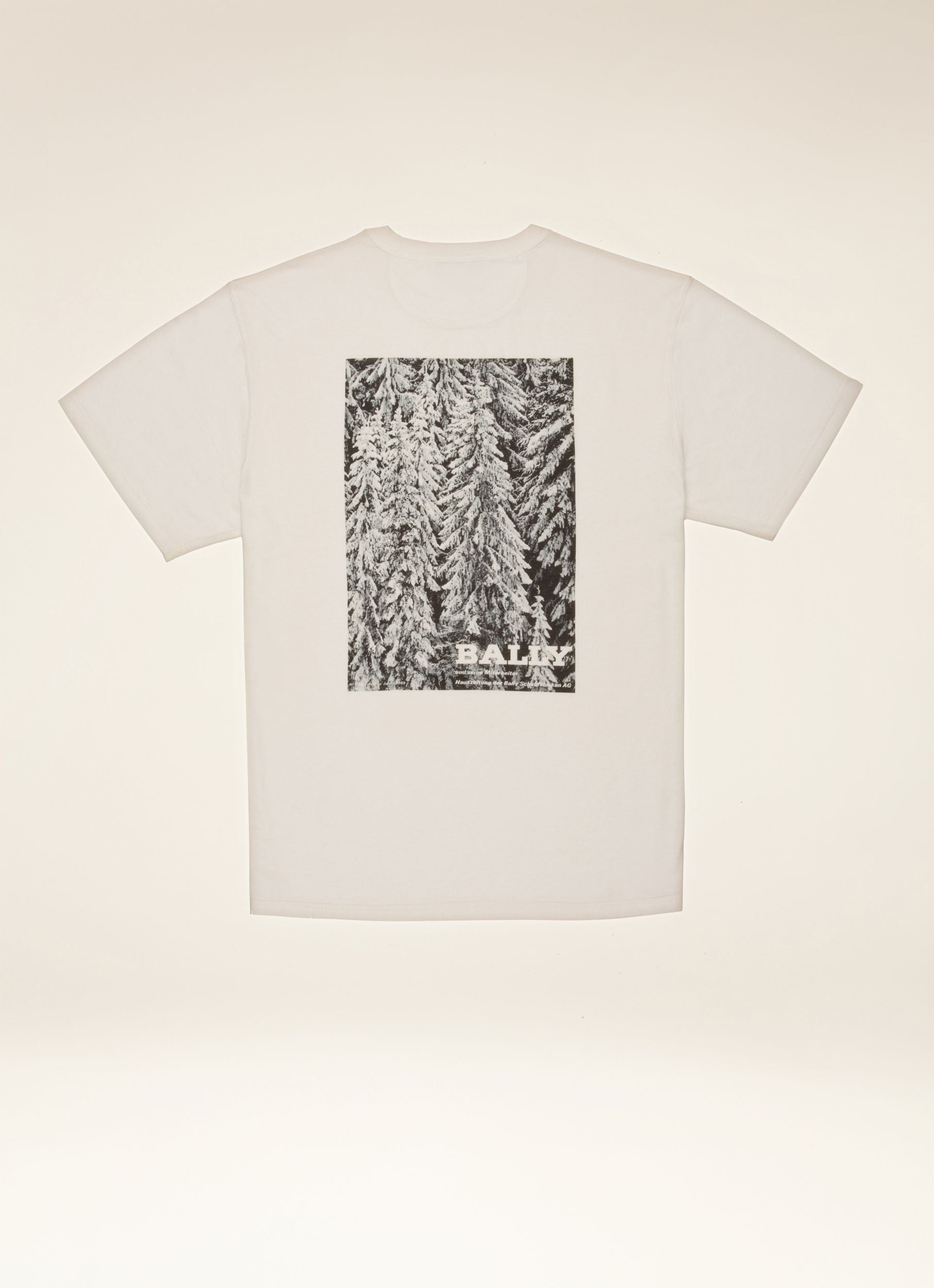 T-Shirt Mit Bally-Poster Aus Weisser Baumwolle - Herren - Bally - 01