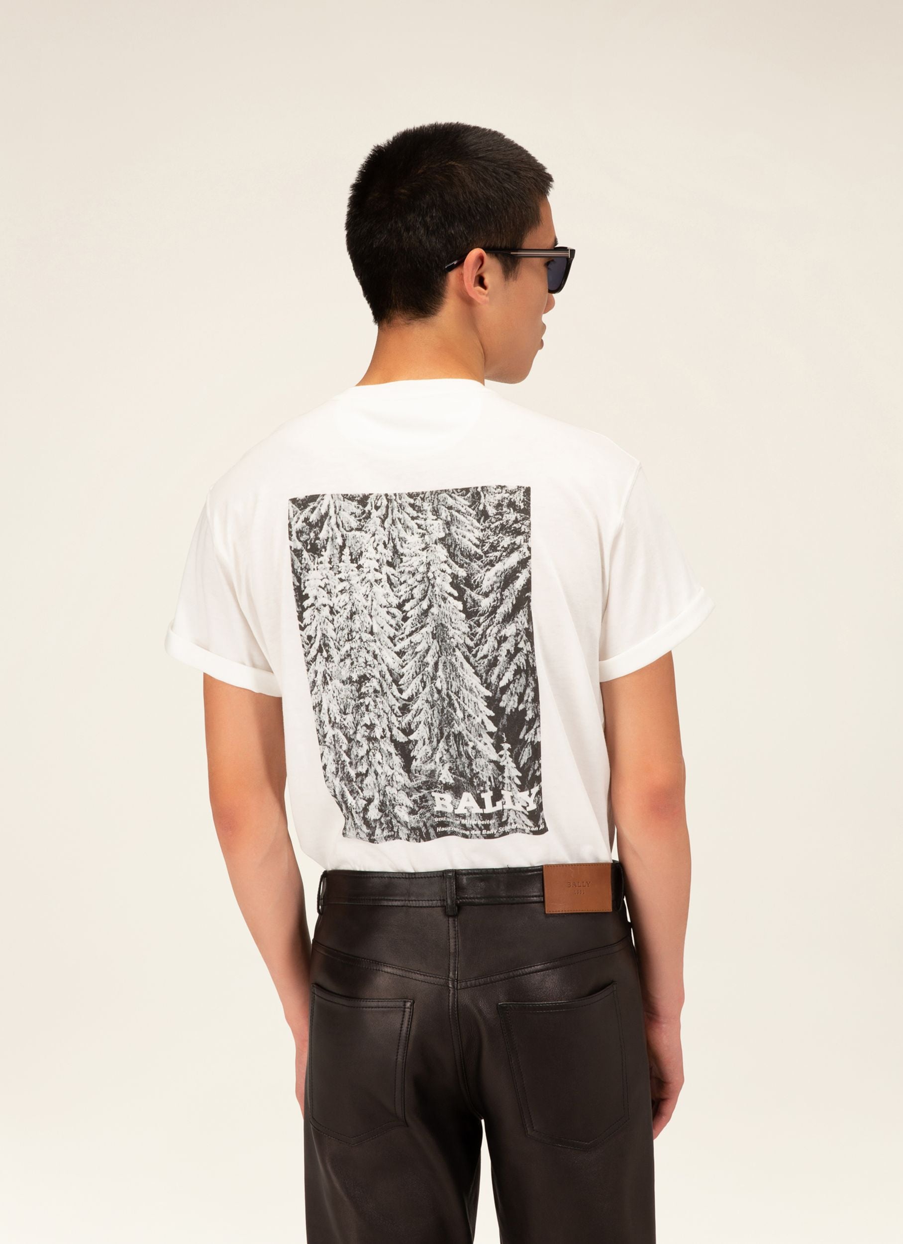 T-Shirt Mit Bally-Poster Aus Weisser Baumwolle - Herren - Bally - 04