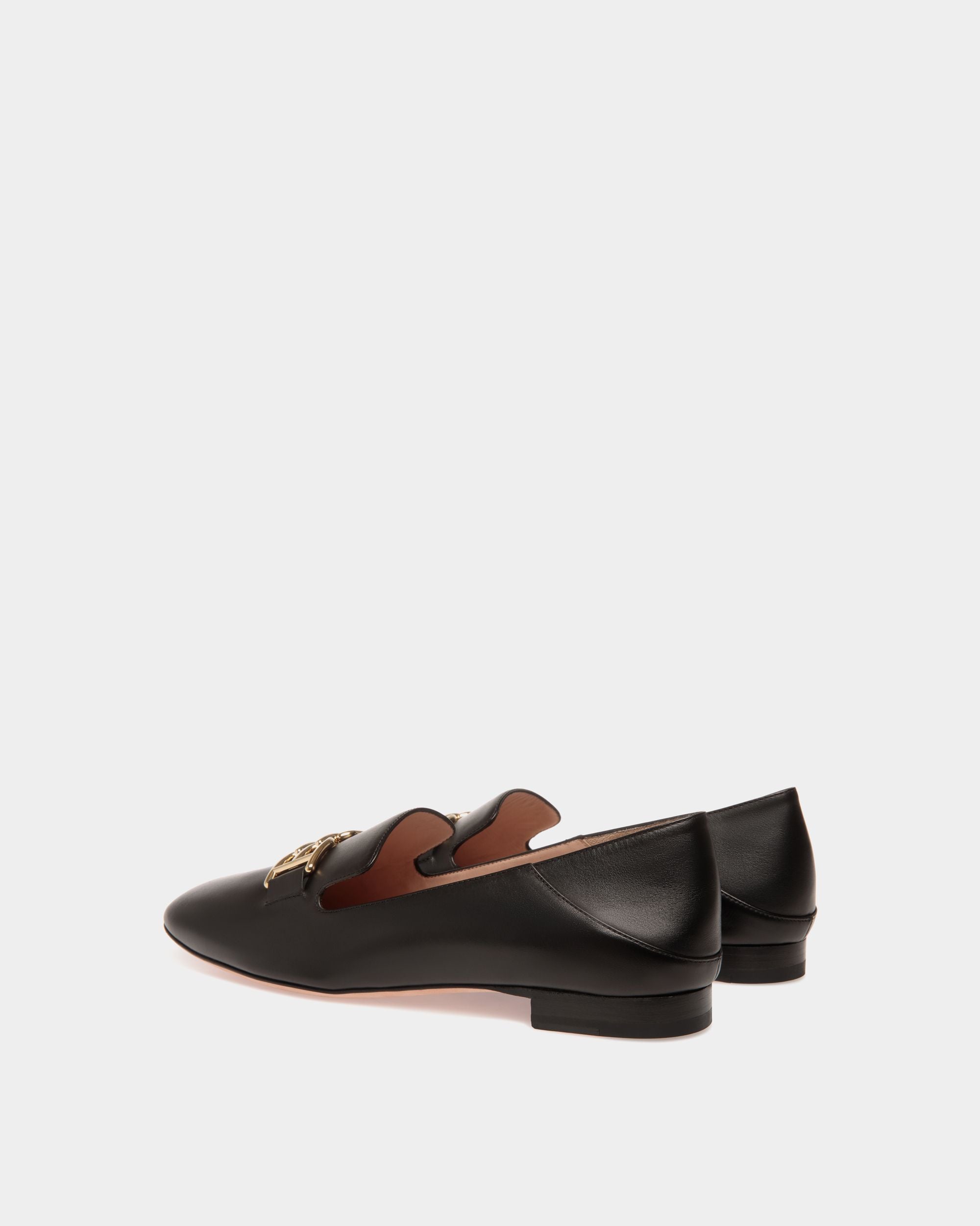 B Chain Flats In Black Leather - Damen - Bally - 03