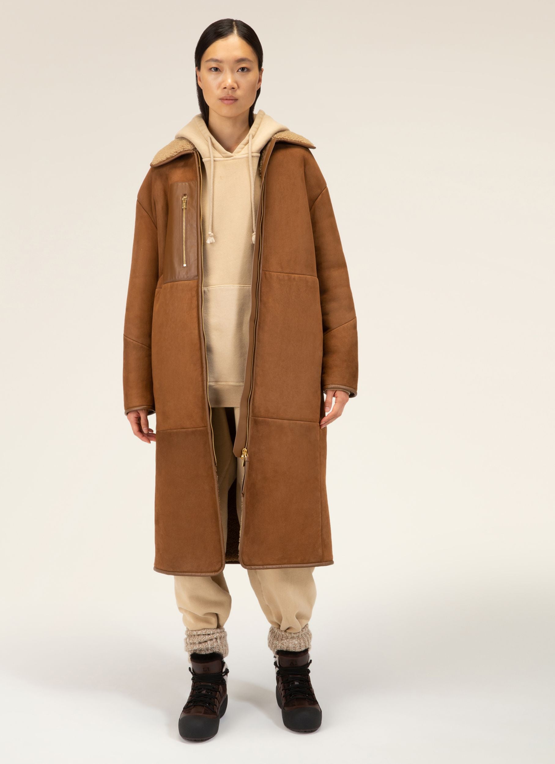 Pflanzlich Gefärbter Kapuzenpulli BaumwollIn Naturgefärbtem Beige - Damen - Bally - 05