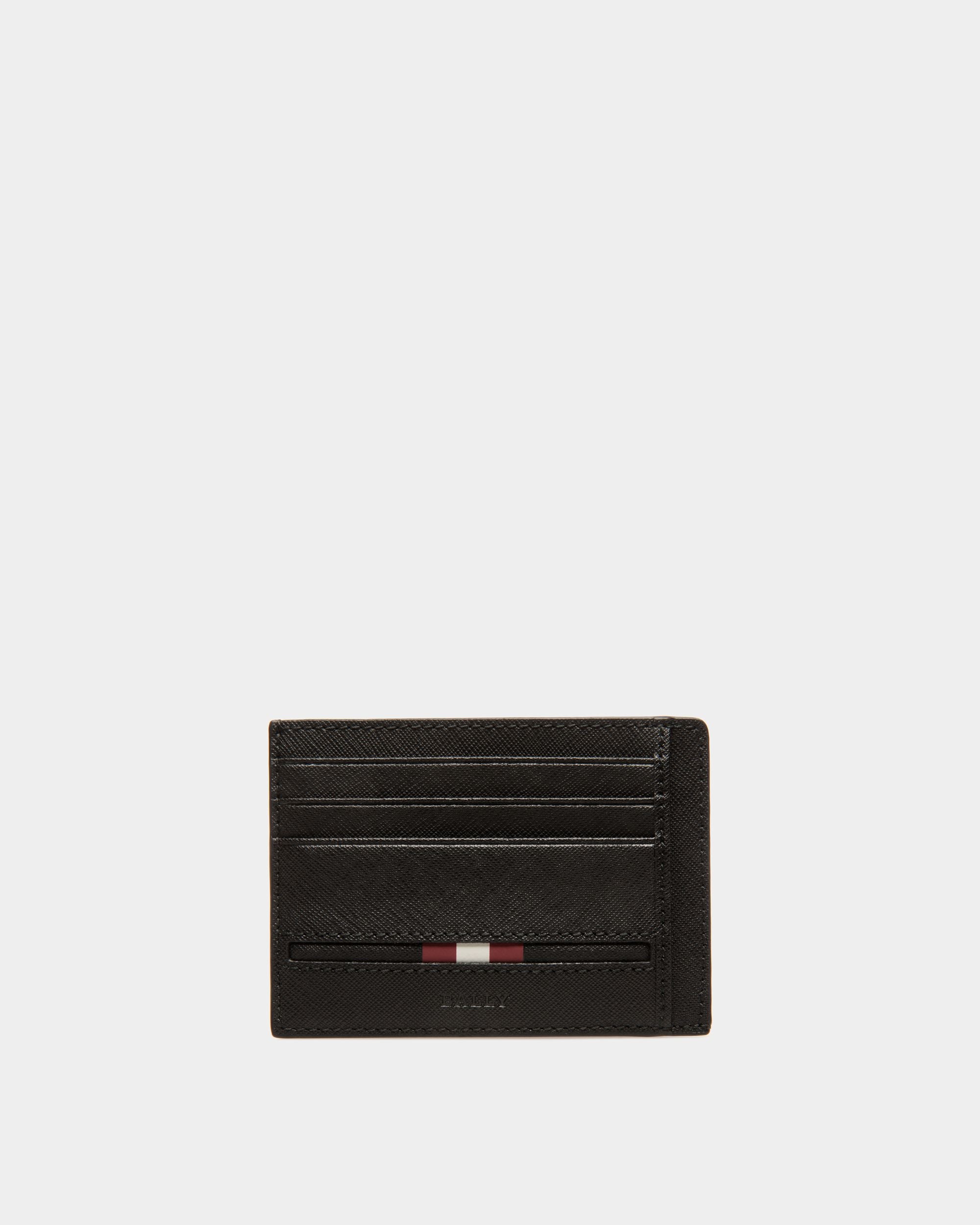 Visitenkartenetui Aus Geprägtem Leder In Schwarz - Herren - Bally - 01
