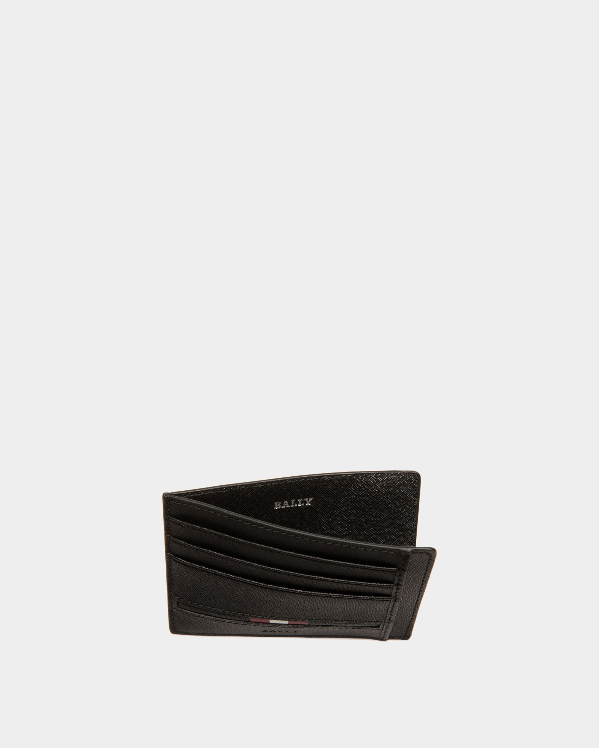 Visitenkartenetui Aus Geprägtem Leder In Schwarz - Herren - Bally - 03