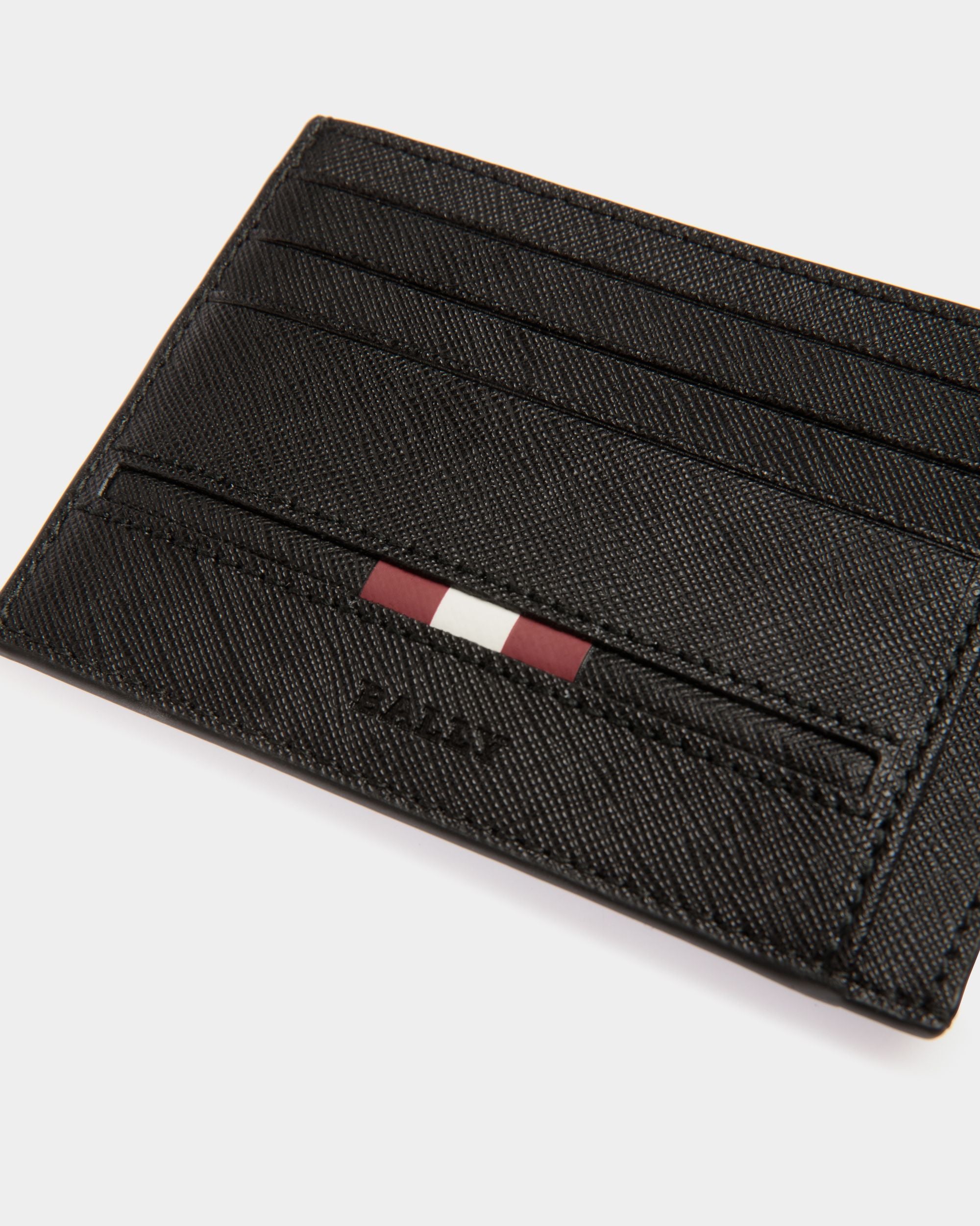 Visitenkartenetui Aus Geprägtem Leder In Schwarz - Herren - Bally - 04