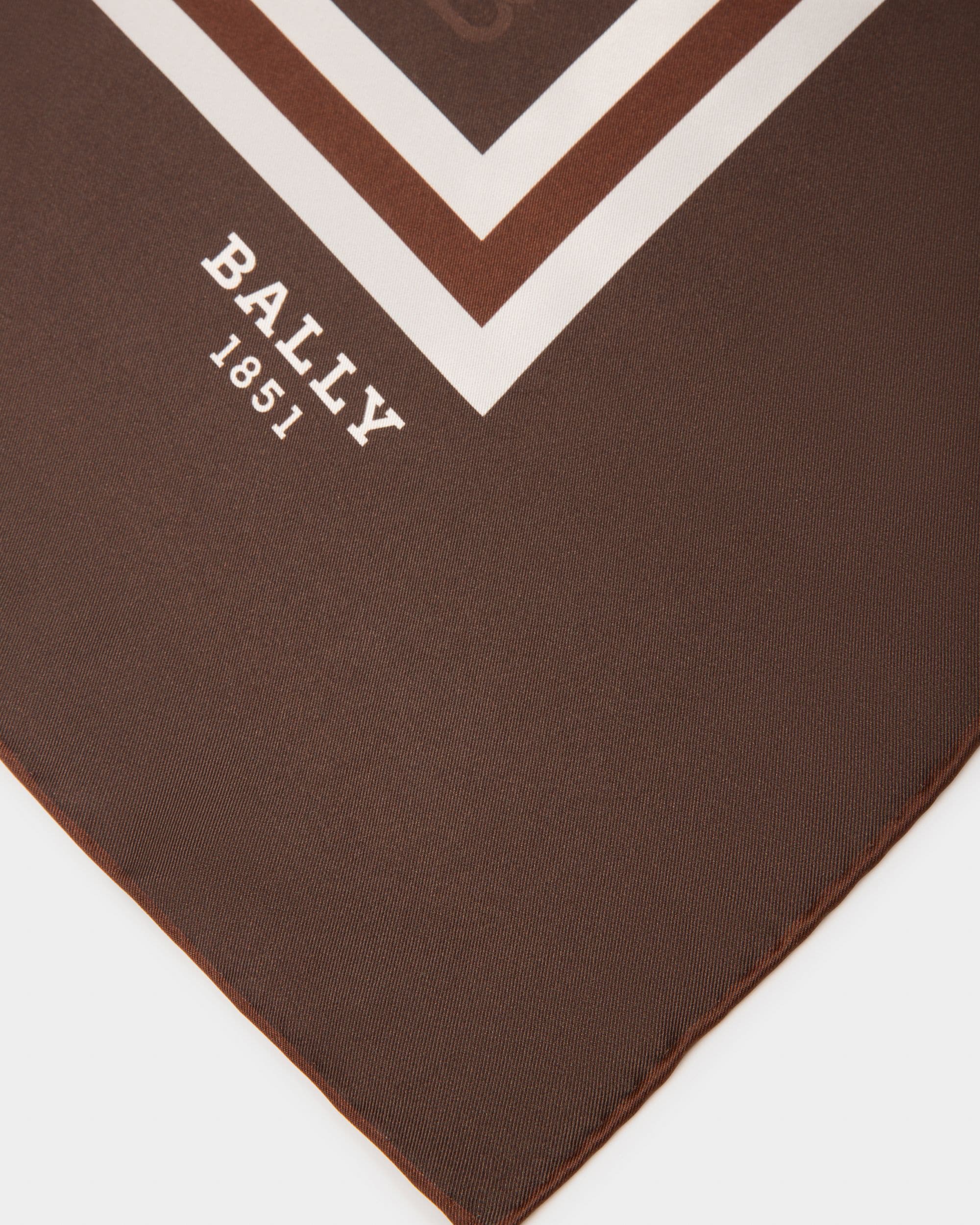 Tuch Aus Brauner Seide - Damen - Bally - 02