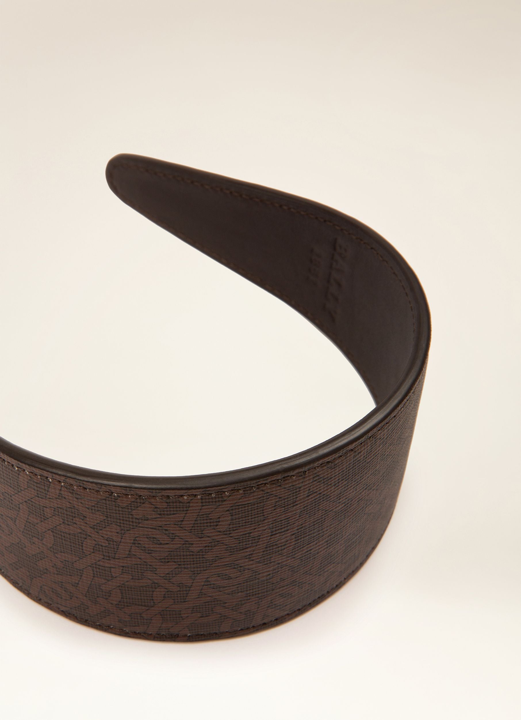 Stirnband Mit Monogramm Accessoire Aus Braunem Leder - Damen - Bally - 02